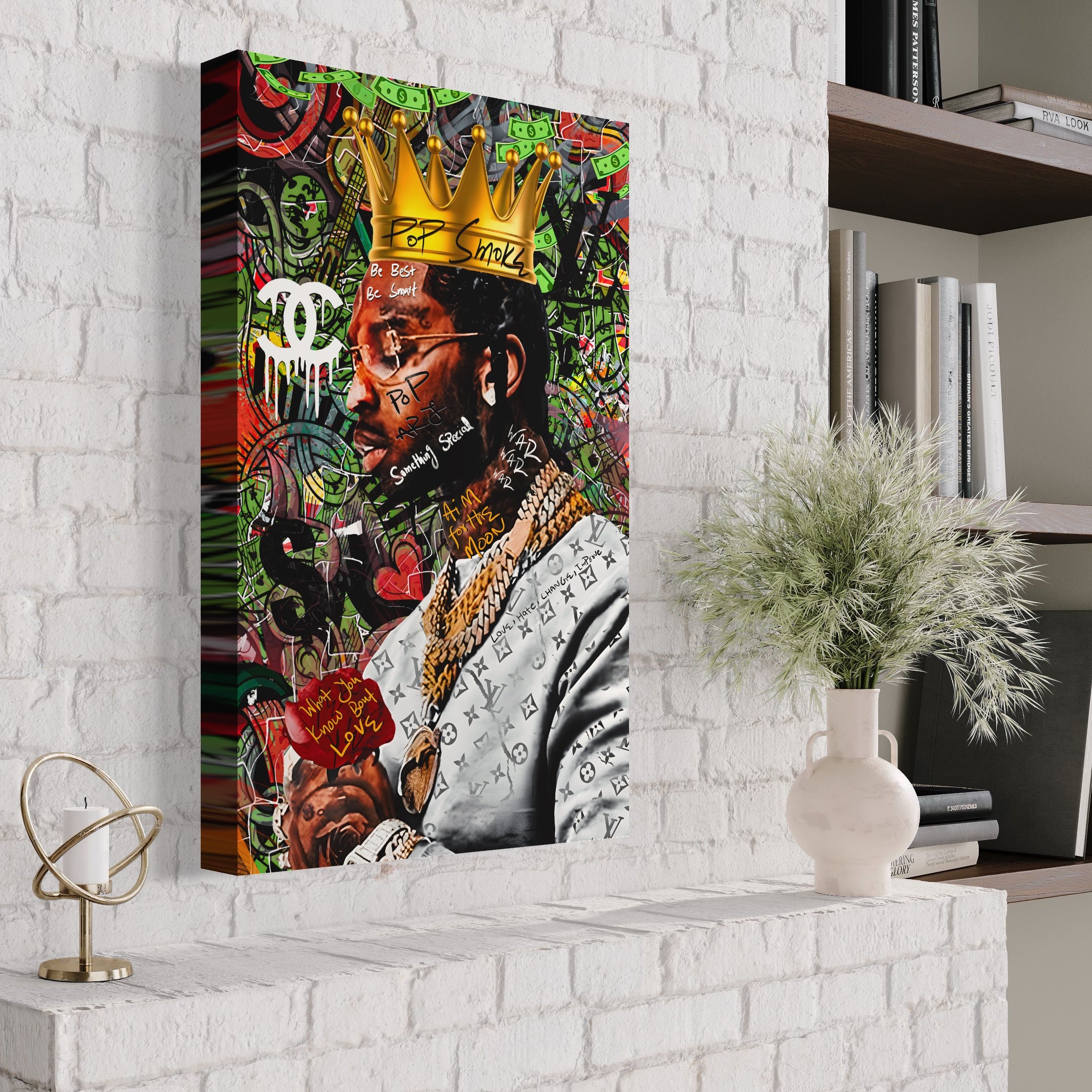 Tablou Canvas Premium LuxCanva® A1180, Travis Scott ,  Jacques Berman Webster, Studio, Rapper, Cantaret, Culori Vibrante