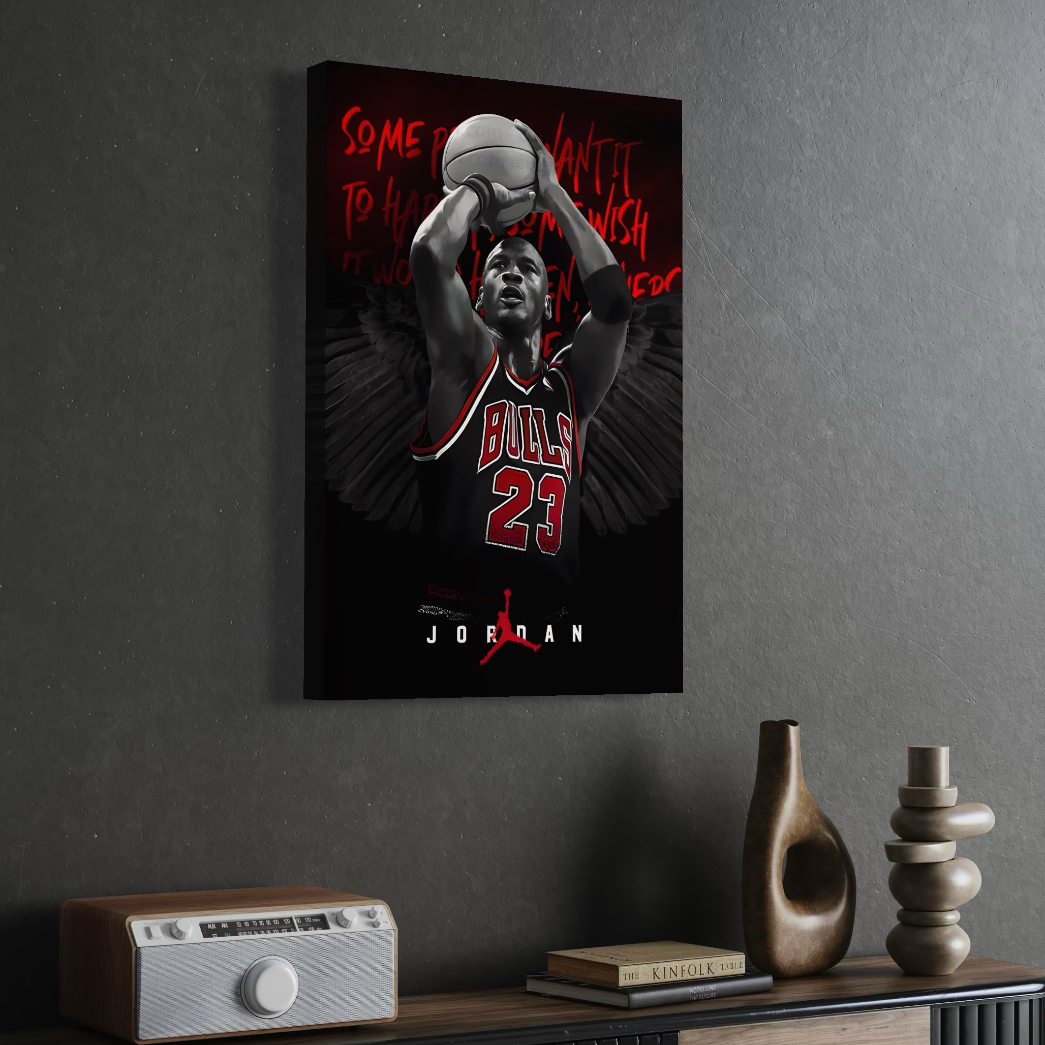 Tablou Canvas Premium, LuxCanva® C1117, The Great Michael Jordan, Culori, Jordan, GOAT, Game Room, Bar, Relaxare, Culori Vibrante