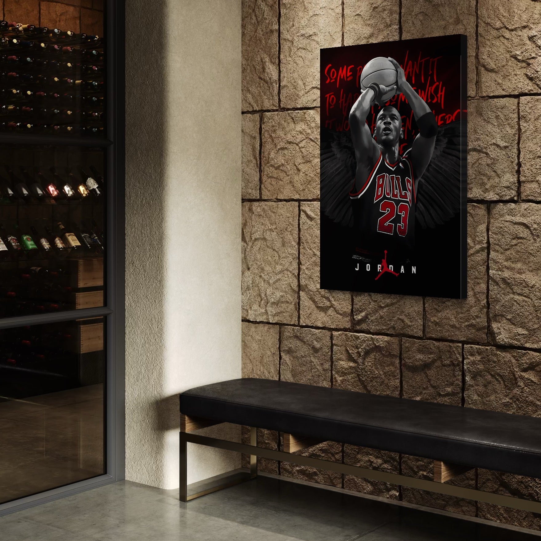 Tablou Canvas Premium, LuxCanva® C1117, The Great Michael Jordan, Culori, Jordan, GOAT, Game Room, Bar, Relaxare, Culori Vibrante