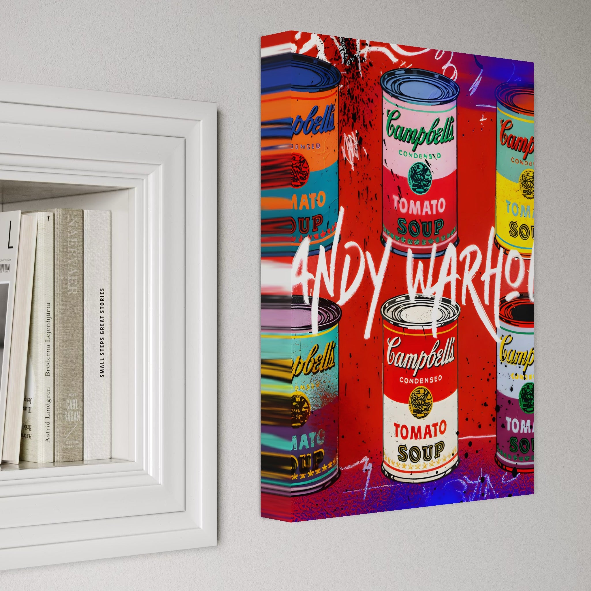 Tablou Canvas Premium LuxCanva® C1119, Painting Of Andy Warhol , Culori, Warhol, Paint, Different, Game Room, Bar, Relaxare, Culori Vibrante