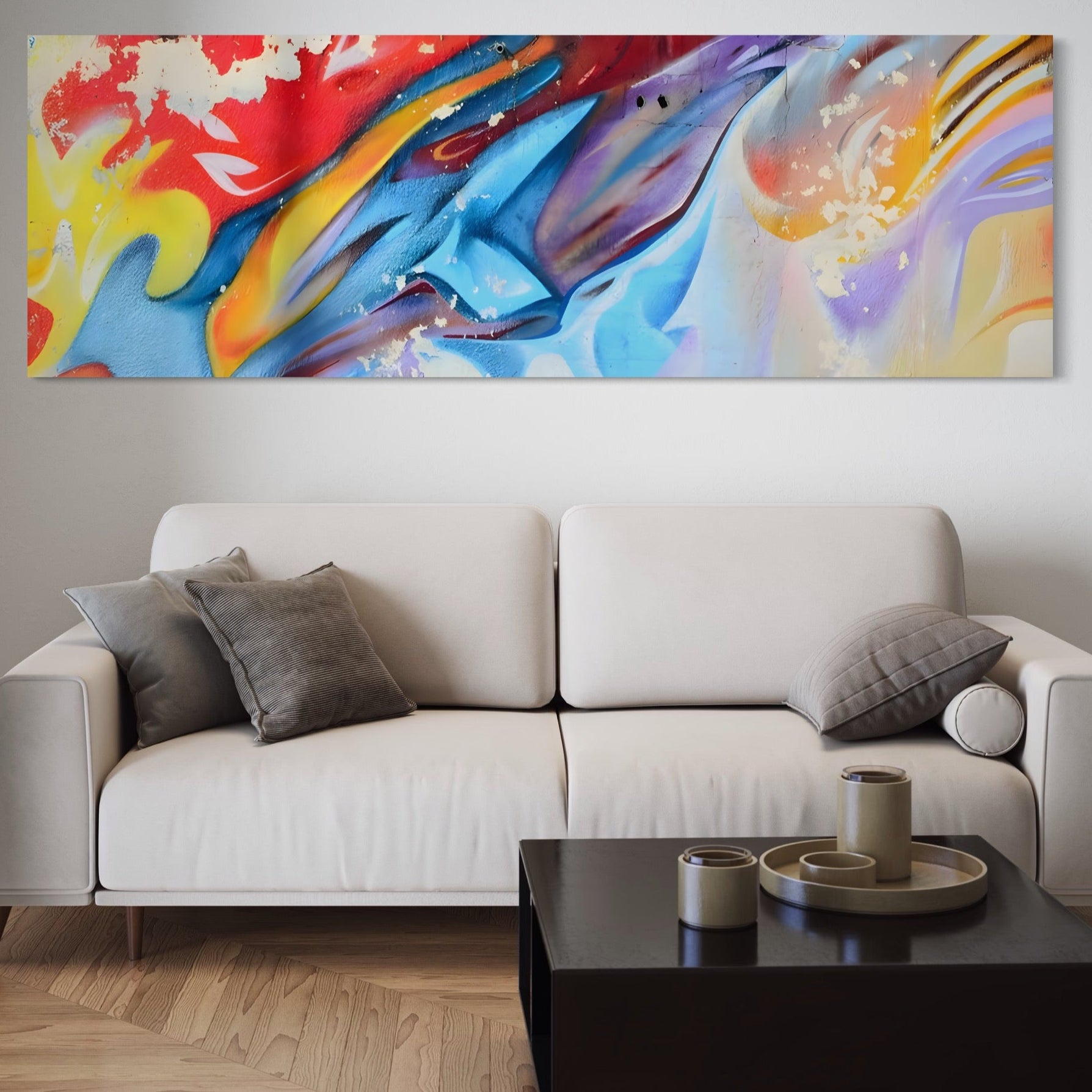 Tablou Canvas Premium LuxCanva® A1174, Colorful Graffiti ,Graffiti, Multicolor, Birou, Culori Vibrante