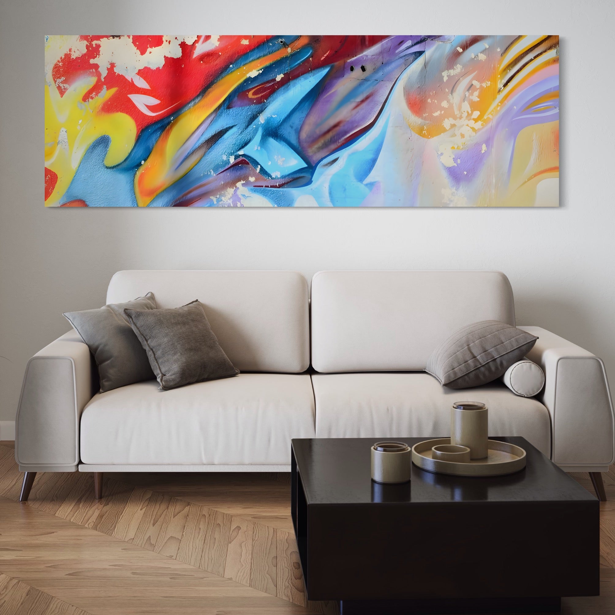 Tablou Canvas Premium LuxCanva® A1174, Colorful Graffiti ,Graffiti, Multicolor, Birou, Culori Vibrante