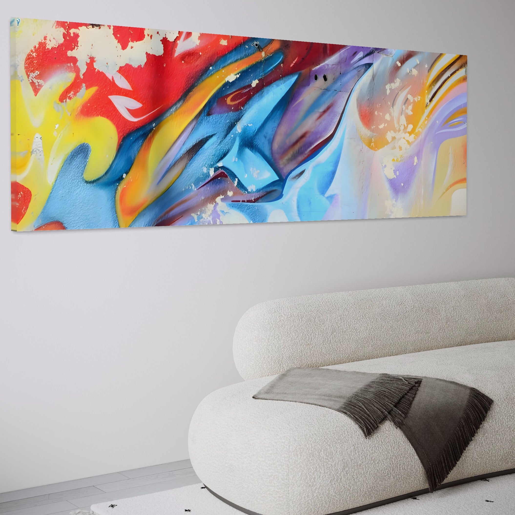 Tablou Canvas Premium LuxCanva® A1174, Colorful Graffiti ,Graffiti, Multicolor, Birou, Culori Vibrante