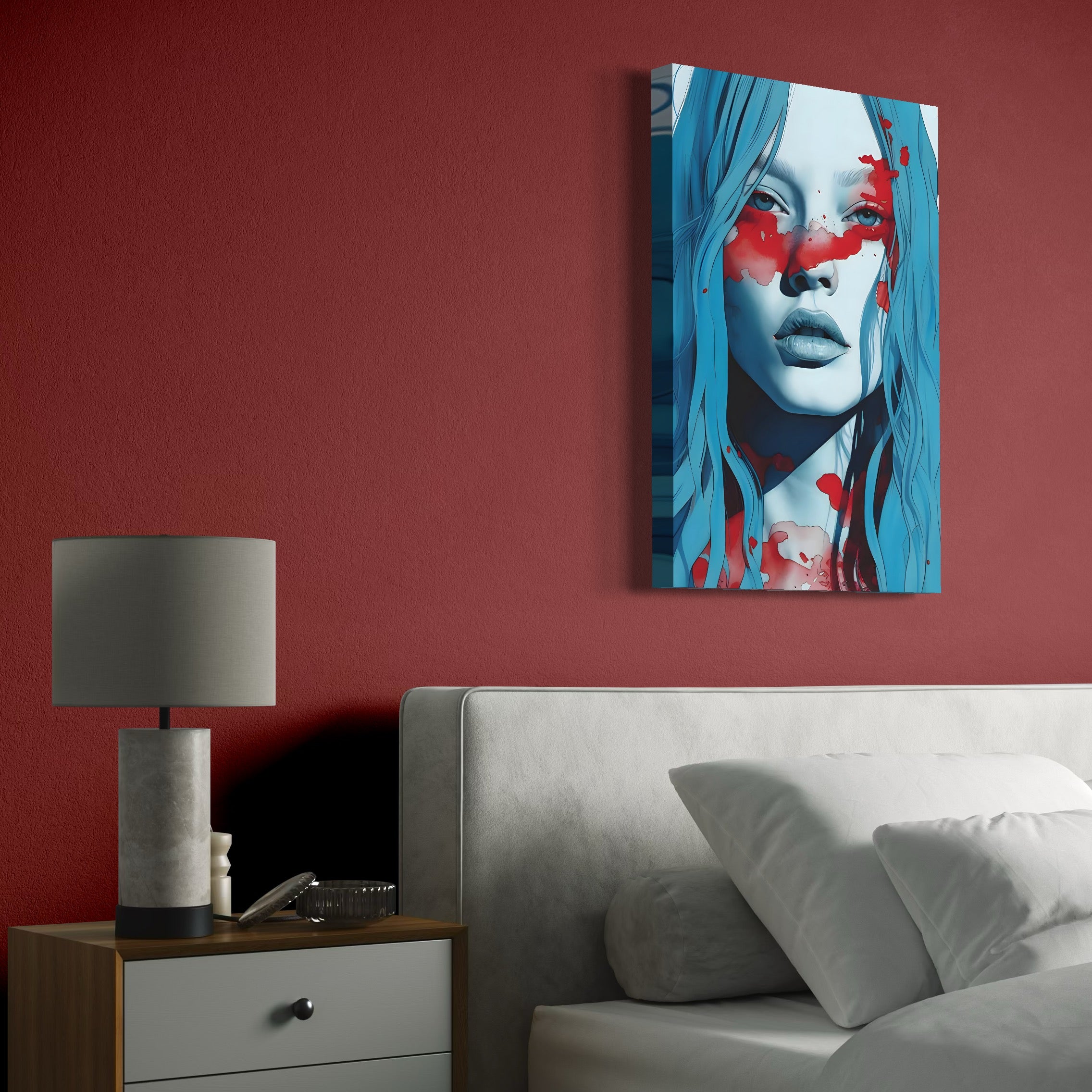 Tablou Canvas Premium LuxCanva® C1122, Beauiful Girl Portrait , Culor, Girl, Expression, Beautiful, Living Room, Bedroom, Relaxare, Culori Vibrante