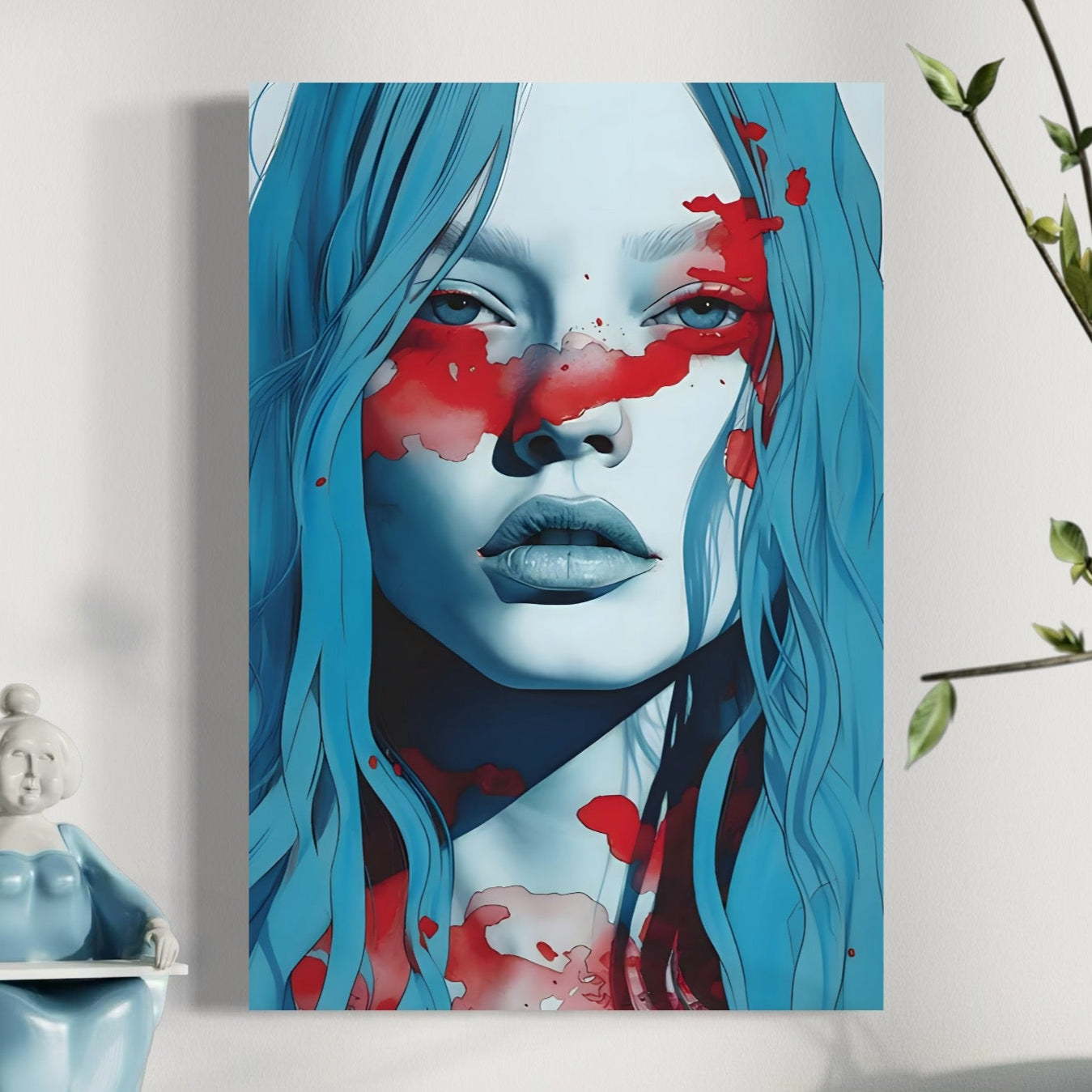 Tablou Canvas Premium LuxCanva® C1122, Beauiful Girl Portrait , Culor, Girl, Expression, Beautiful, Living Room, Bedroom, Relaxare, Culori Vibrante