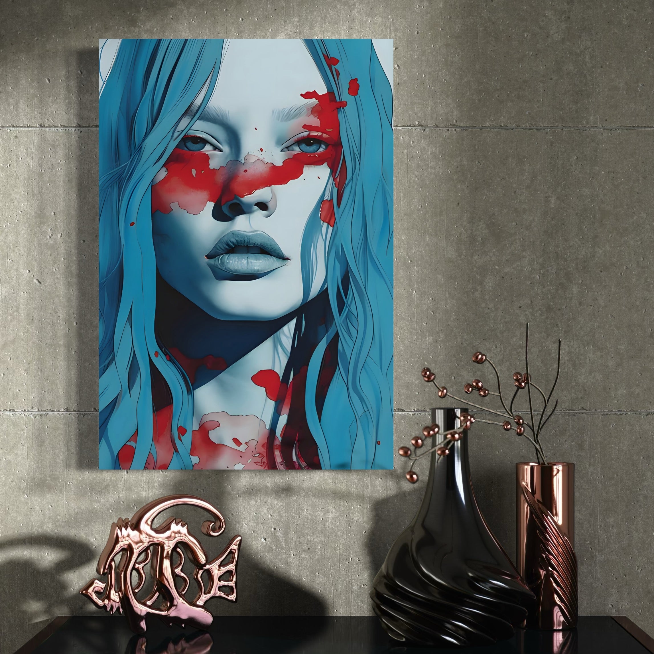 Tablou Canvas Premium LuxCanva® C1122, Beauiful Girl Portrait , Culor, Girl, Expression, Beautiful, Living Room, Bedroom, Relaxare, Culori Vibrante