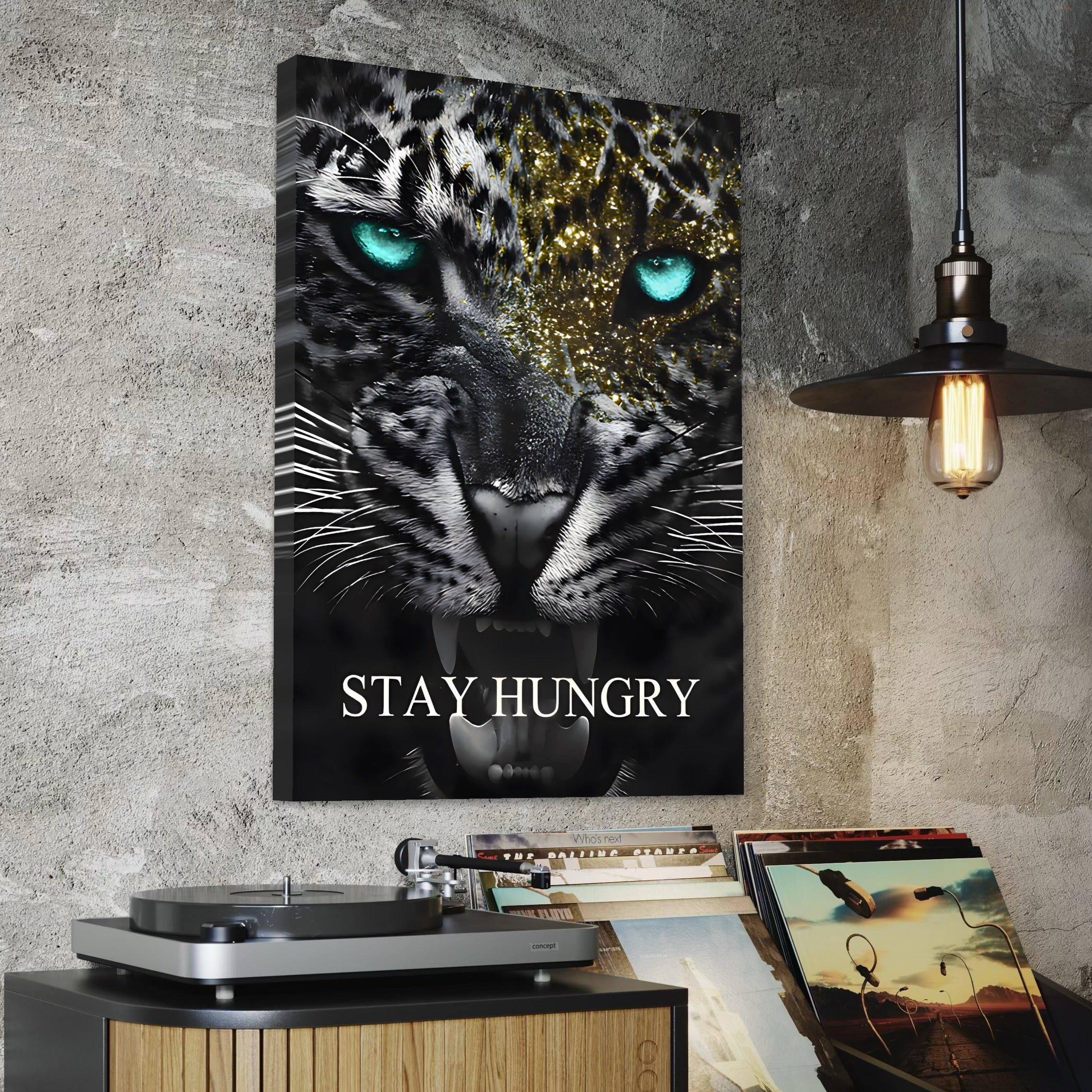 Tablou Canvas Premium LuxCanva® C1125, Scary Lion , Culori, Regele Junglei, Mesaj Motivational, Living Room, Bar, Relaxare, Culori Vibrante