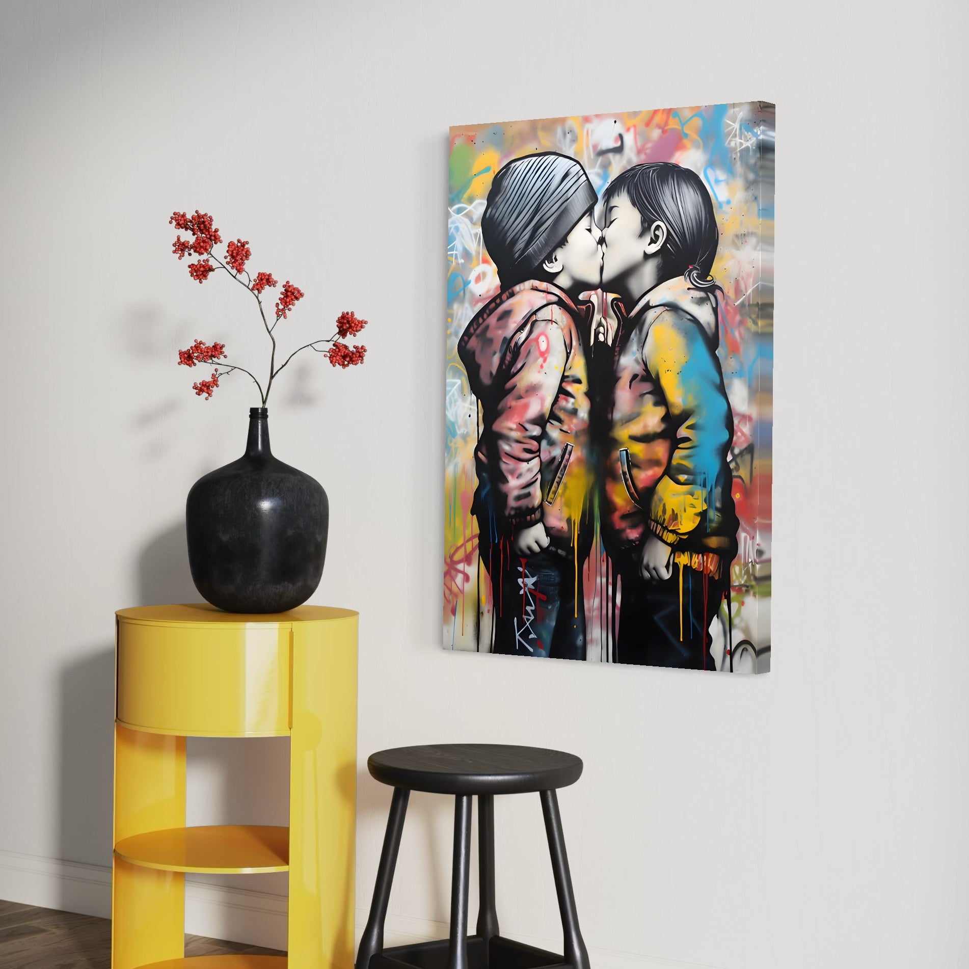 Tablou Canvas Premium LuxCanva® C1127, Inocenta Copiilor , Culori, Dragoste, Sentimente Pure, Living Room, Bar, Relaxare, Culori Vibrante