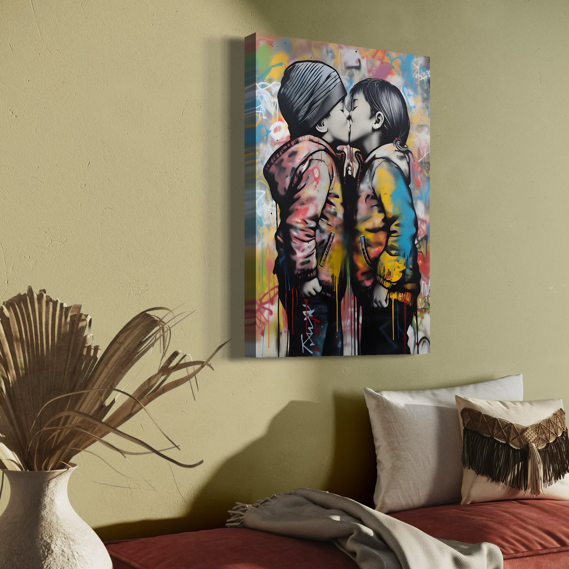 Tablou Canvas Premium LuxCanva® C1127, Inocenta Copiilor , Culori, Dragoste, Sentimente Pure, Living Room, Bar, Relaxare, Culori Vibrante