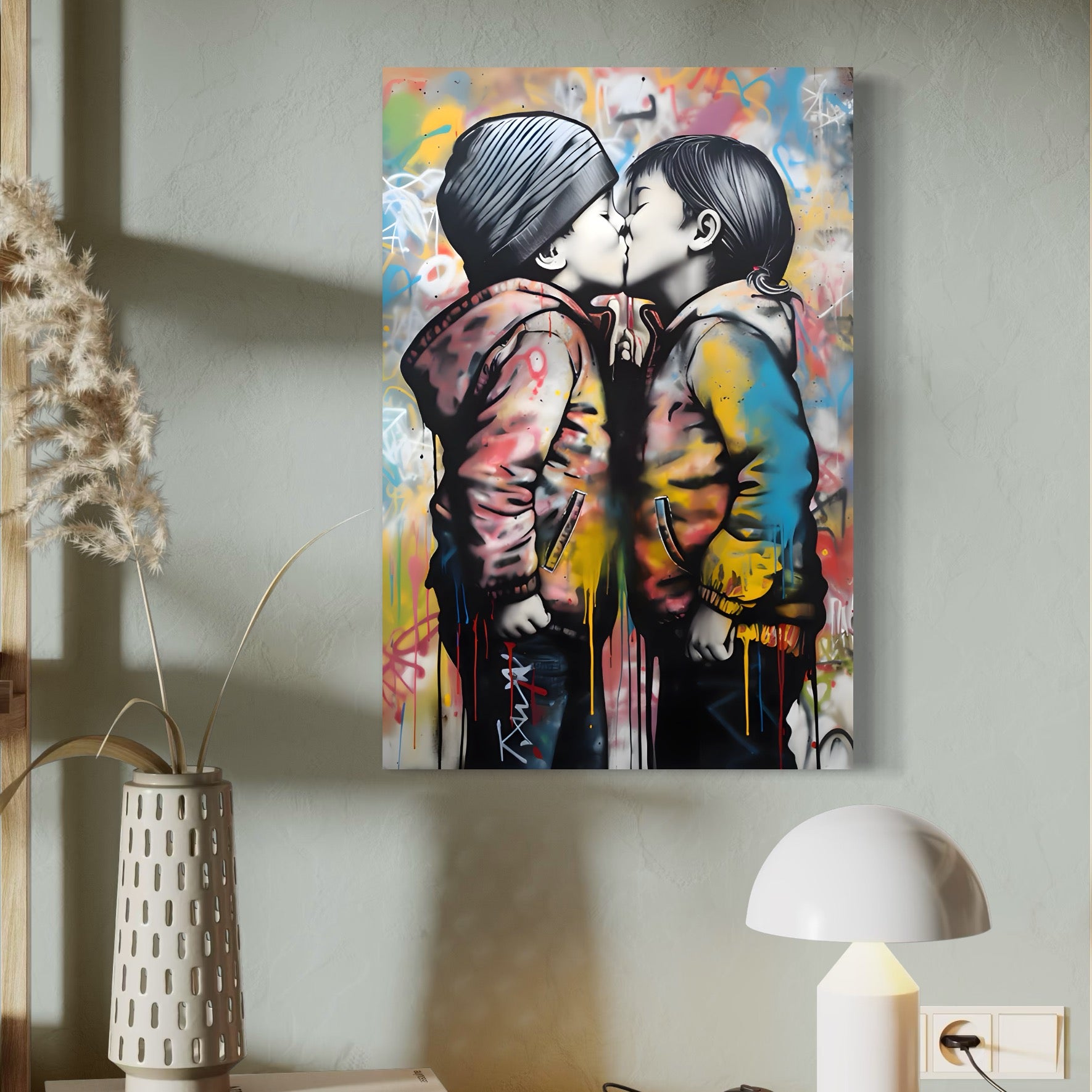 Tablou Canvas Premium LuxCanva® C1127, Inocenta Copiilor , Culori, Dragoste, Sentimente Pure, Living Room, Bar, Relaxare, Culori Vibrante