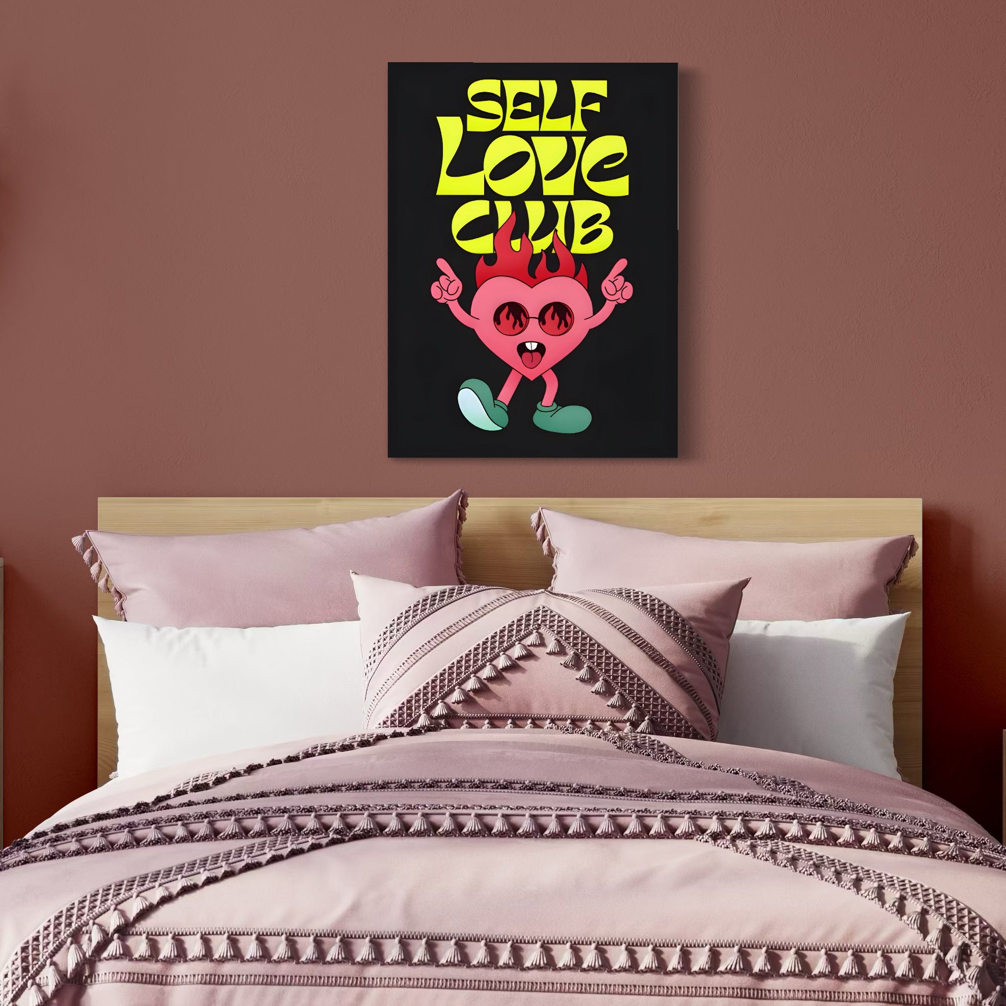 Tablou Canvas Premium LuxCanva® C1136, Happy Dancing Heart , Culori, Joy, Party, Happinness, Living Room, Bar, Relaxare, Culori Vibrante