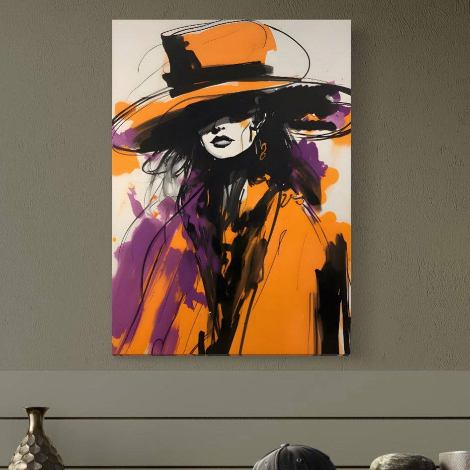 Tablou Canvas Premium LuxCanva® C1141, Classy Lady , Culori, Fashion, Beauty, Living Room, Bar, Relaxare, Culori Vibrante