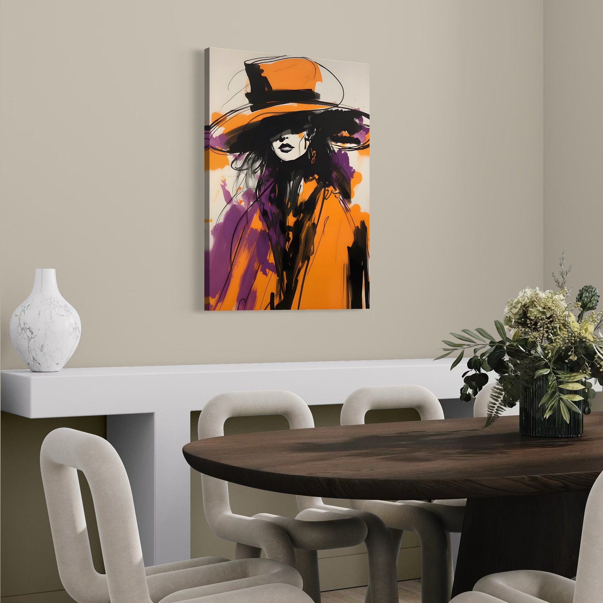 Tablou Canvas Premium LuxCanva® C1141, Classy Lady , Culori, Fashion, Beauty, Living Room, Bar, Relaxare, Culori Vibrante