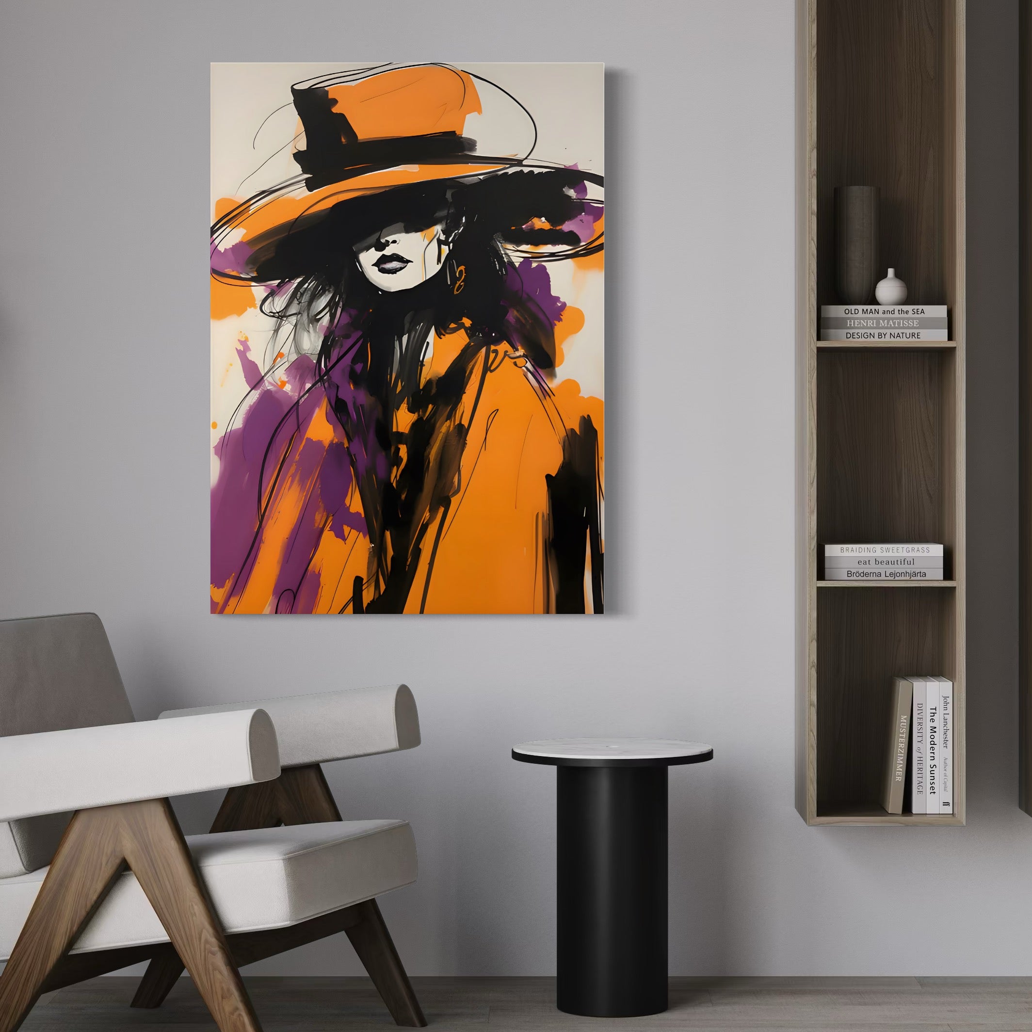 Tablou Canvas Premium LuxCanva® C1141, Classy Lady , Culori, Fashion, Beauty, Living Room, Bar, Relaxare, Culori Vibrante