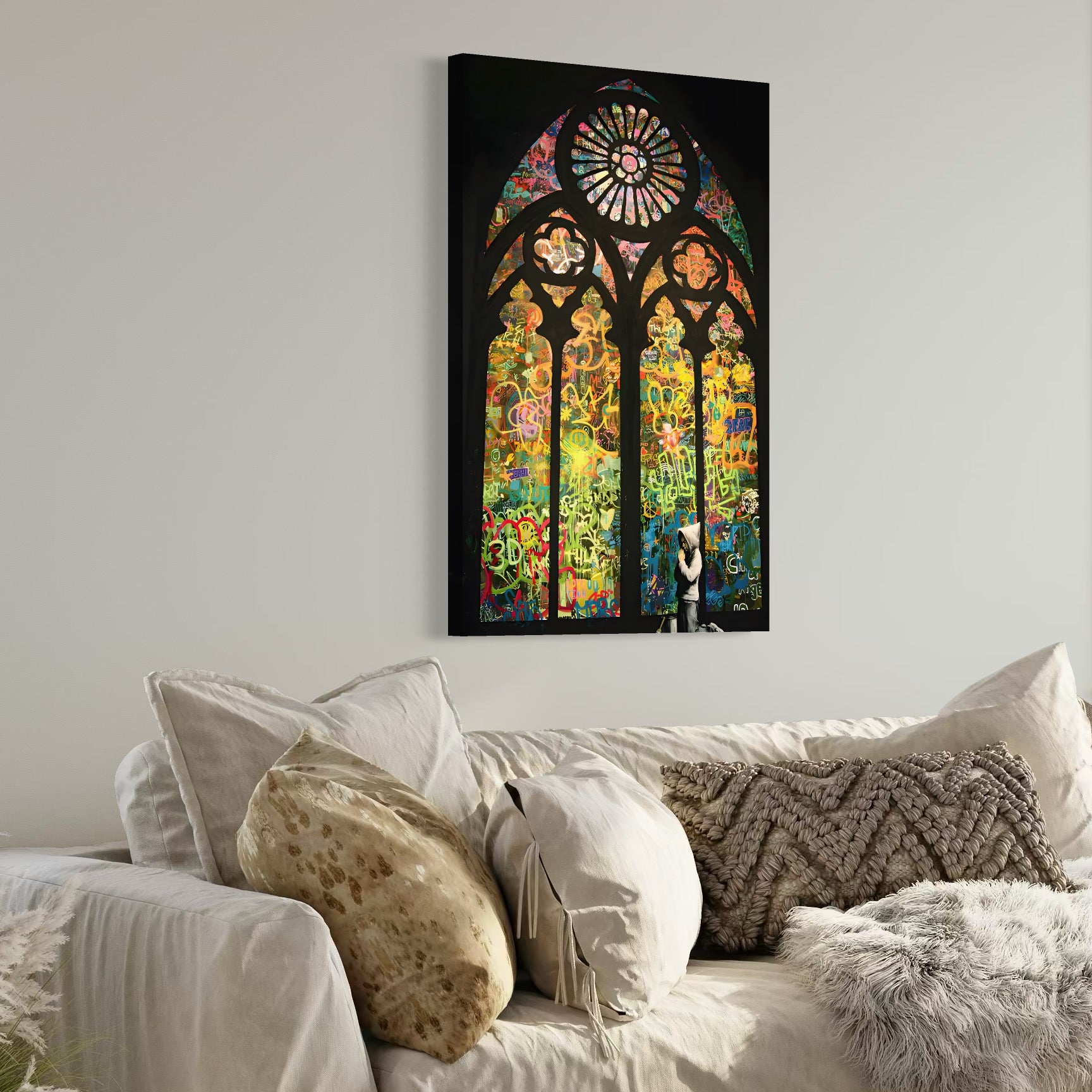 Tablou Canvas Premium LuxCanva® C1143, Believe , Culori, Pray, God, Divine, Living Room, Relaxare, Culori Vibrante