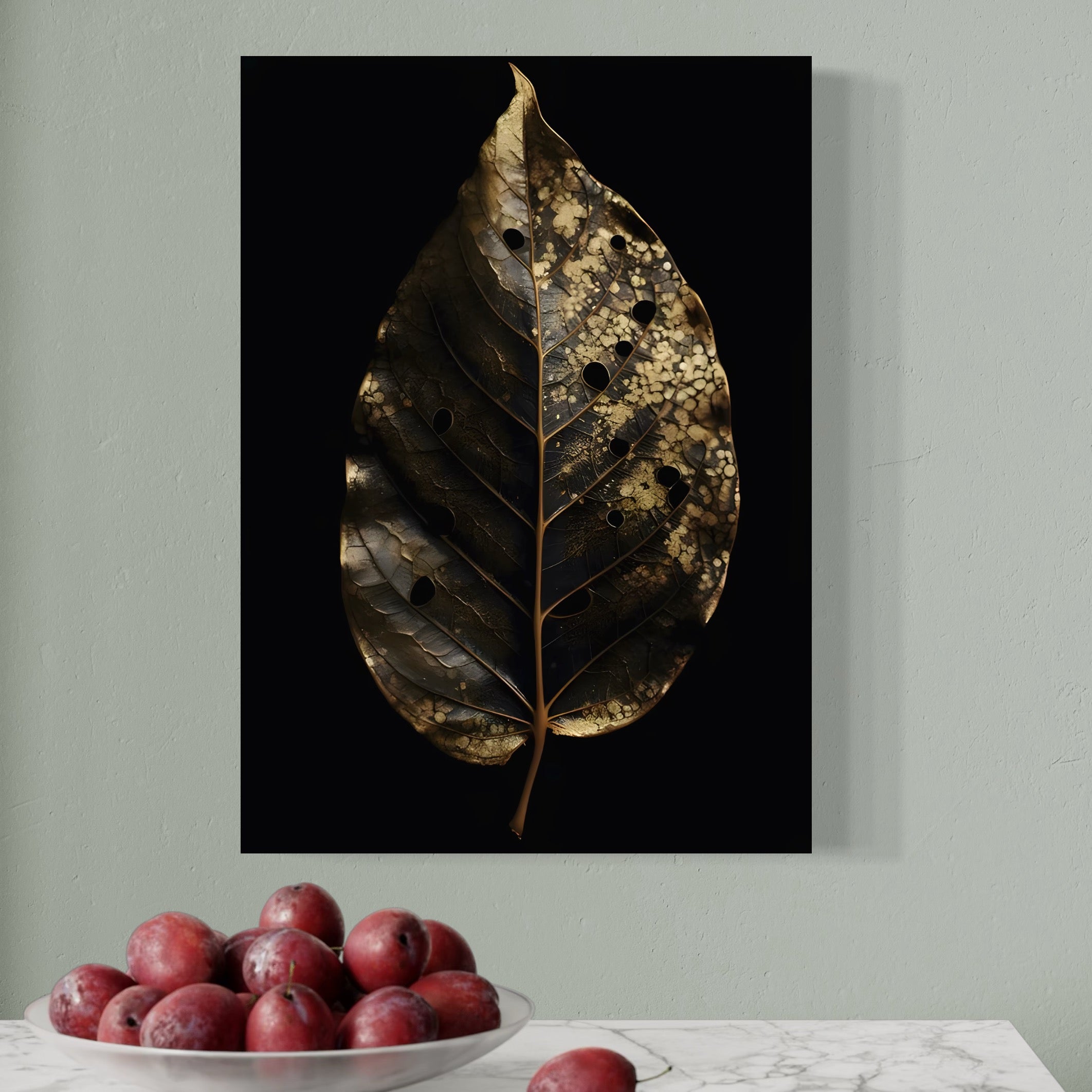 Tablou Canvas Premium LuxCanva® C1145, Old Golden Leaf , Culori, Nature, Time, Age, Living Room, Relaxare, Culori Vibrante