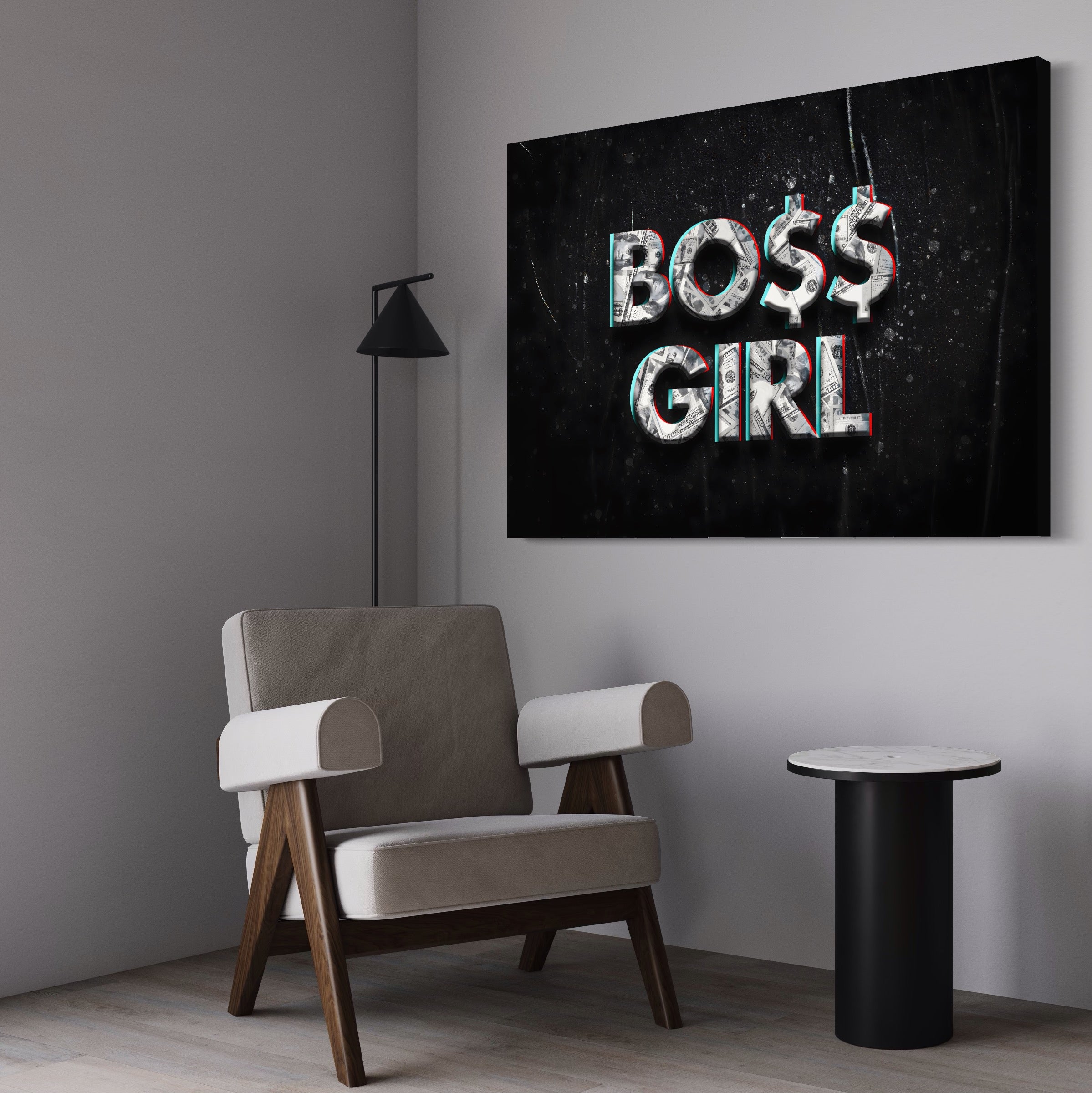 Tablou Canvas Premium LuxCanva® A1152, Boss Girl , Decorativ, TeamLeader, Motivational, Culori Vibrante