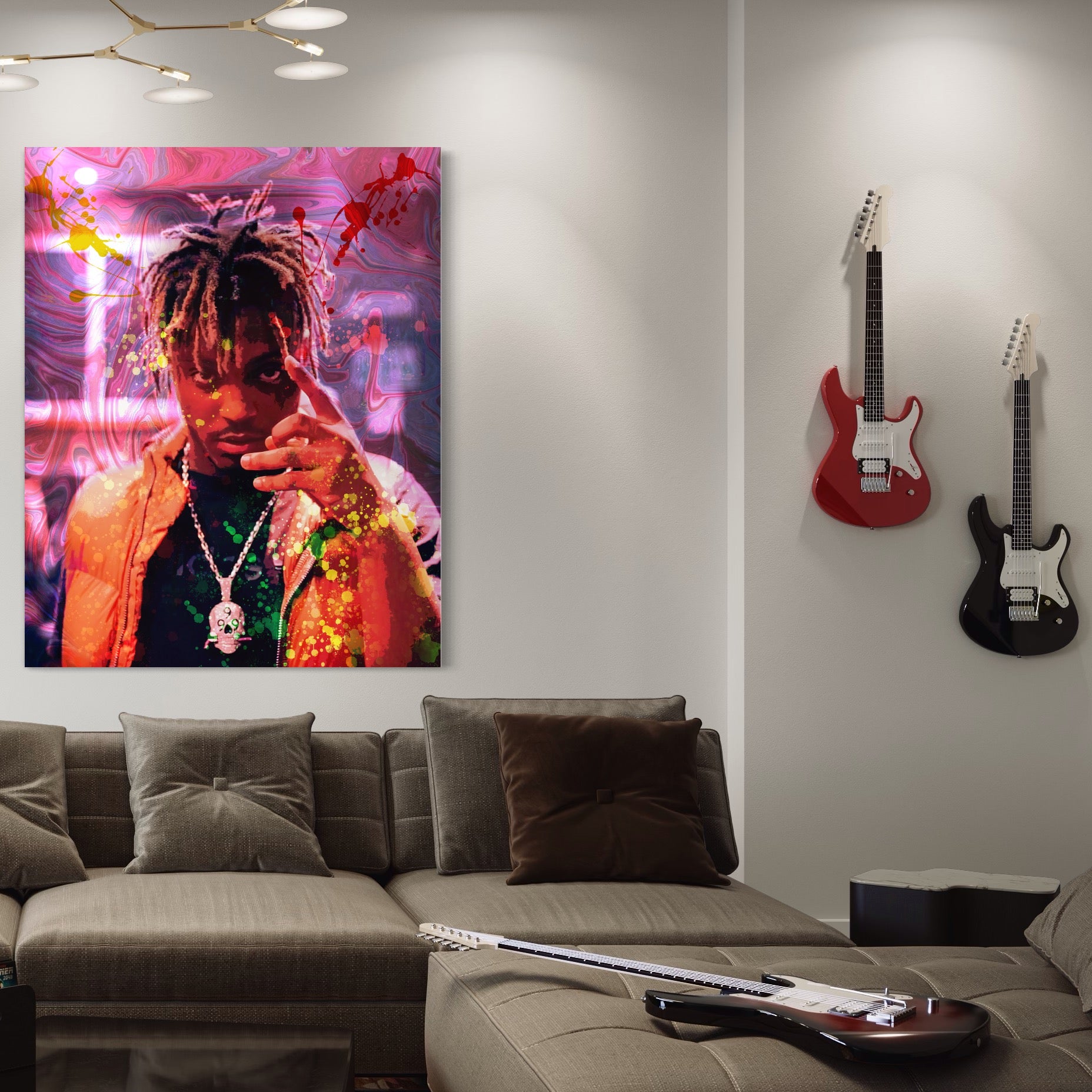 Tablou Canvas Premium LuxCanva® A1139, Juice WRLD , Jarad Anthony Higgins, Rapper, Cantaret, Culori Vibrante