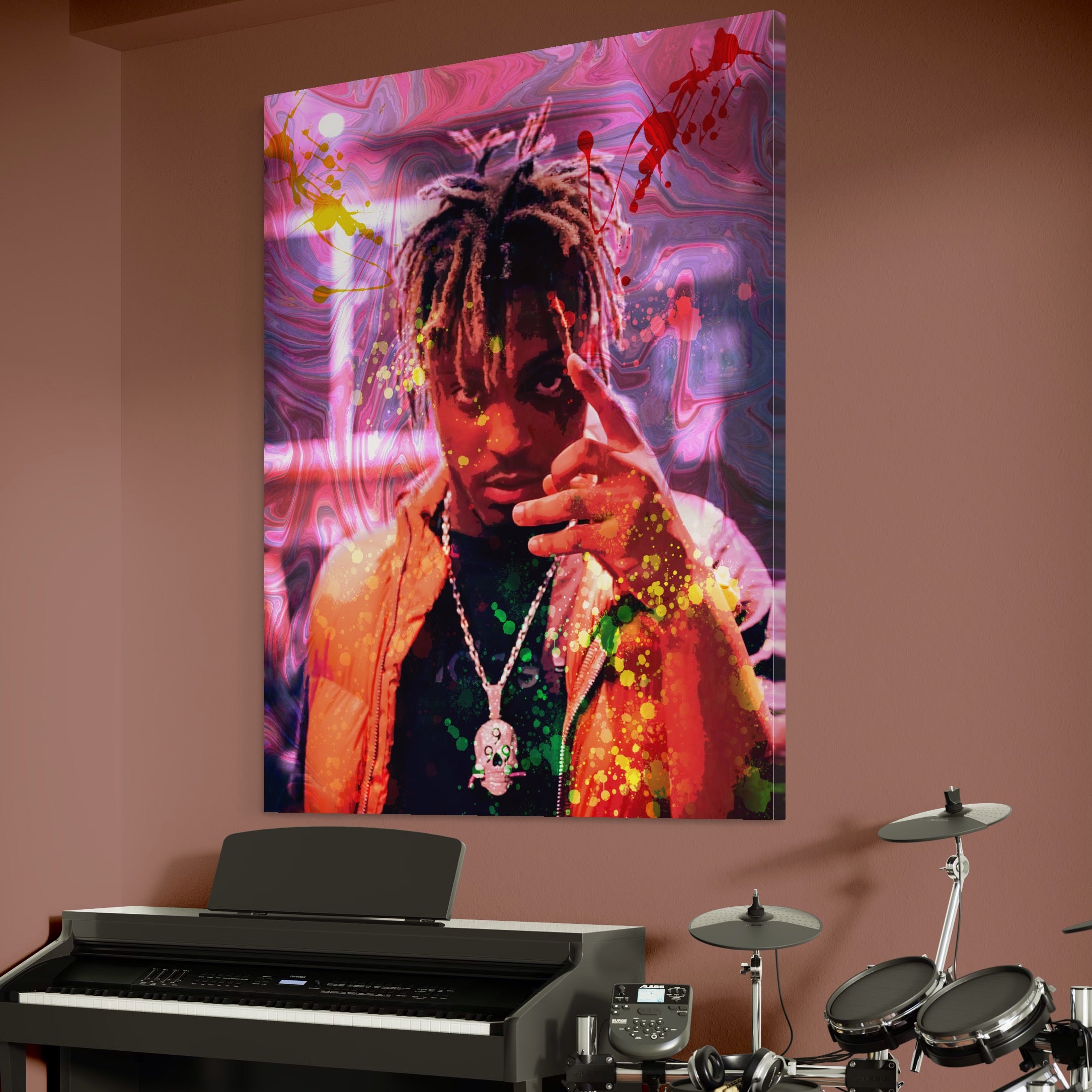 Tablou Canvas Premium LuxCanva® A1139, Juice WRLD , Jarad Anthony Higgins, Rapper, Cantaret, Culori Vibrante