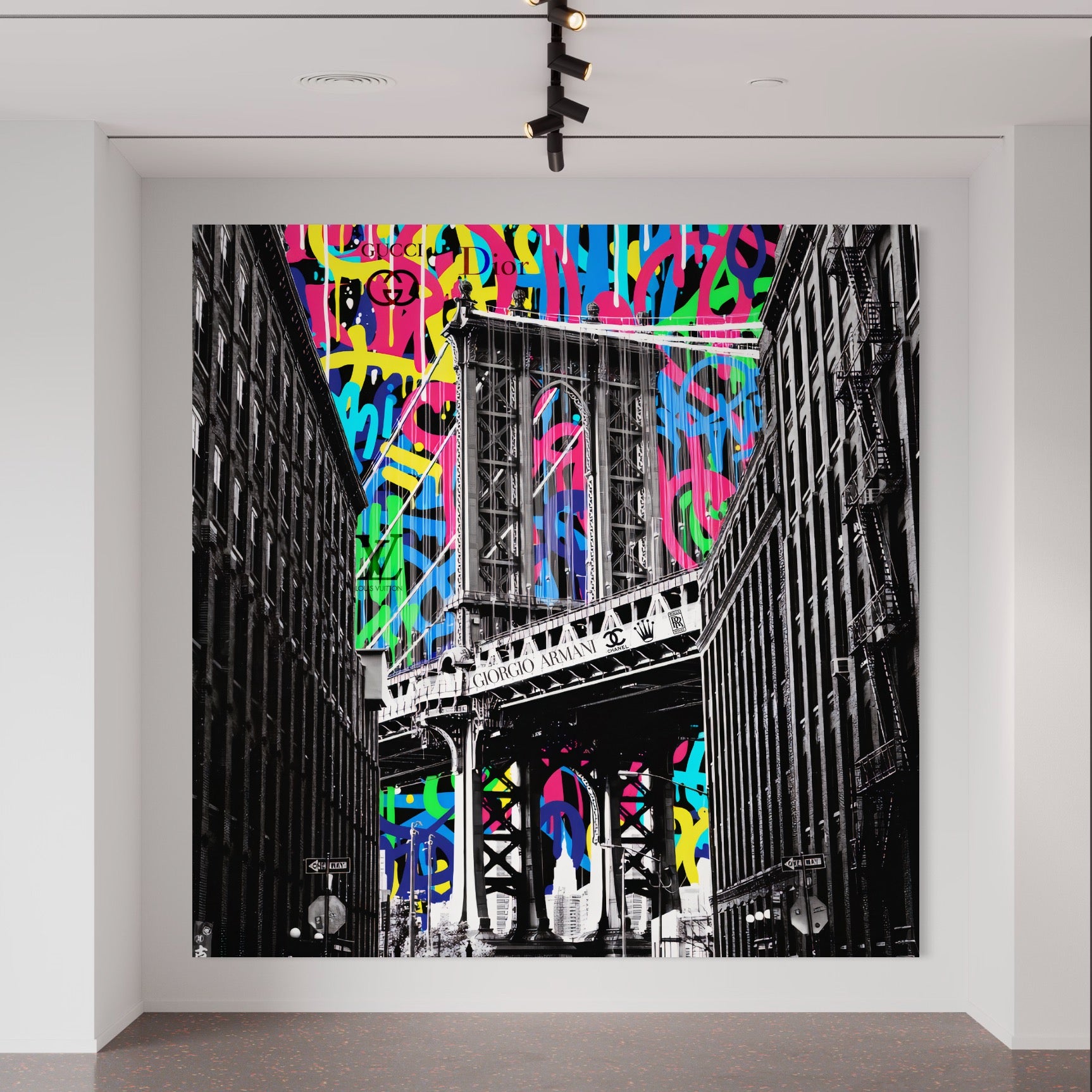 Tablou Canvas Premium LuxCanva® A1138, Brands Bridge , Pod, Turn, MultiBrands, Color, Culori Vibrante