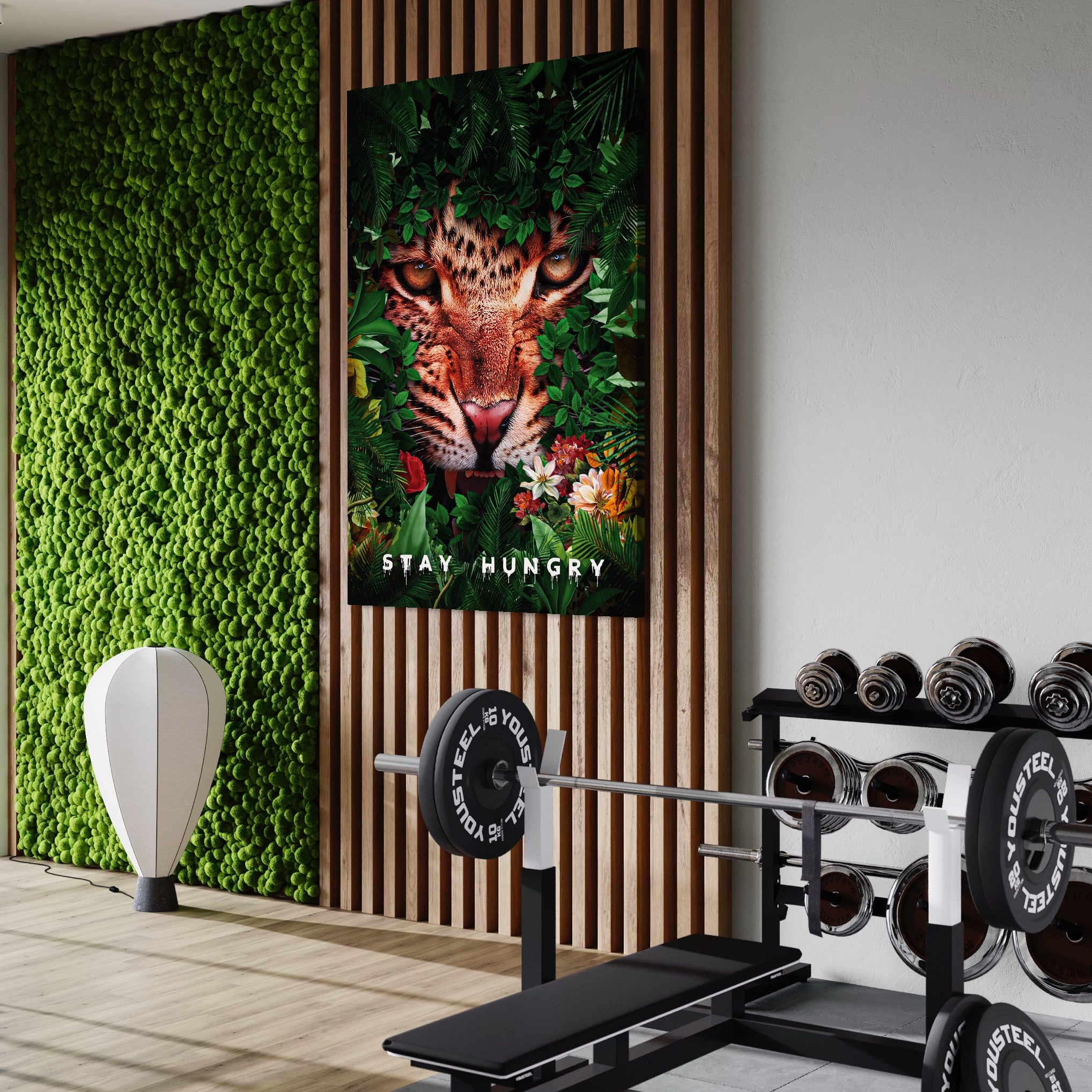 Tablou Canvas Premium LuxCanva® A1131, Hungry Tiger ,  Tigru, Jungla, Motivational, Culori Vibrante