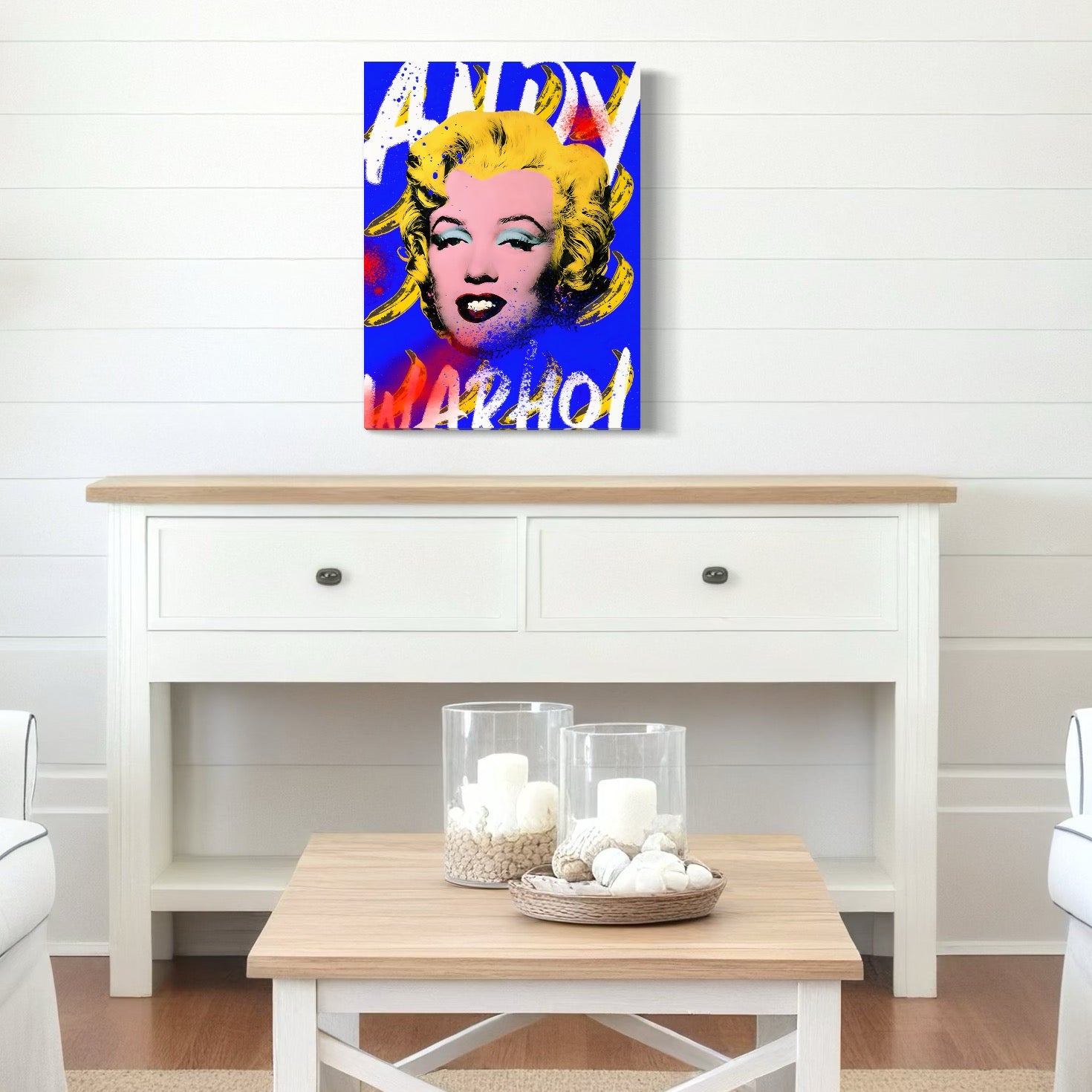 Tablou Canvas Premium LuxCanva® C1163, Andy Warhol Painted Marilyn Monroe , Culori, Icon, Famous Creator, Beautiful, Bar, Relaxare, Culori Vibrante
