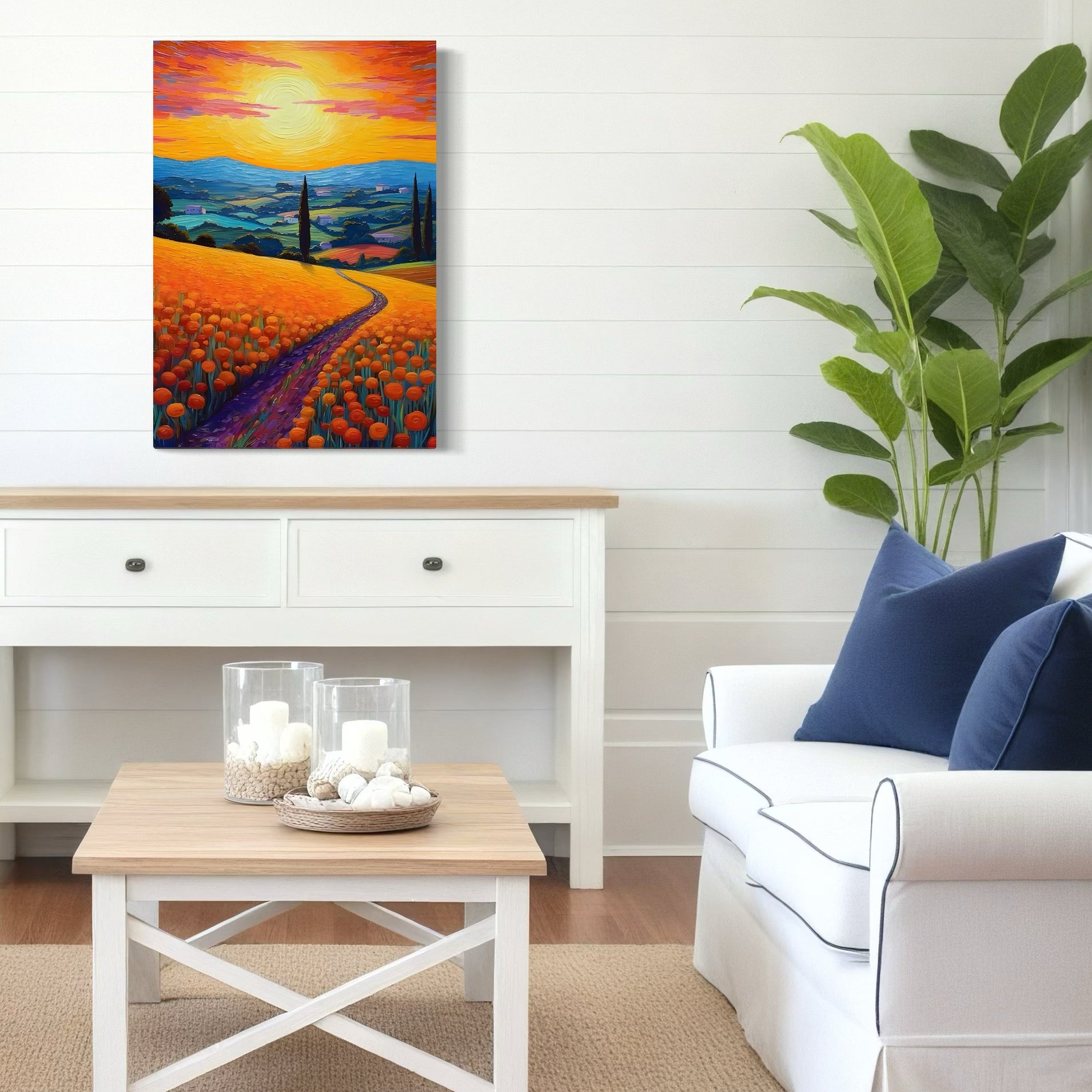 Tablou Canvas Premium LuxCanva® C1164, The Road Going Back Home ,  Culori, Feeling, Family, Home, Living Room, Relaxare, Culori Vibrante