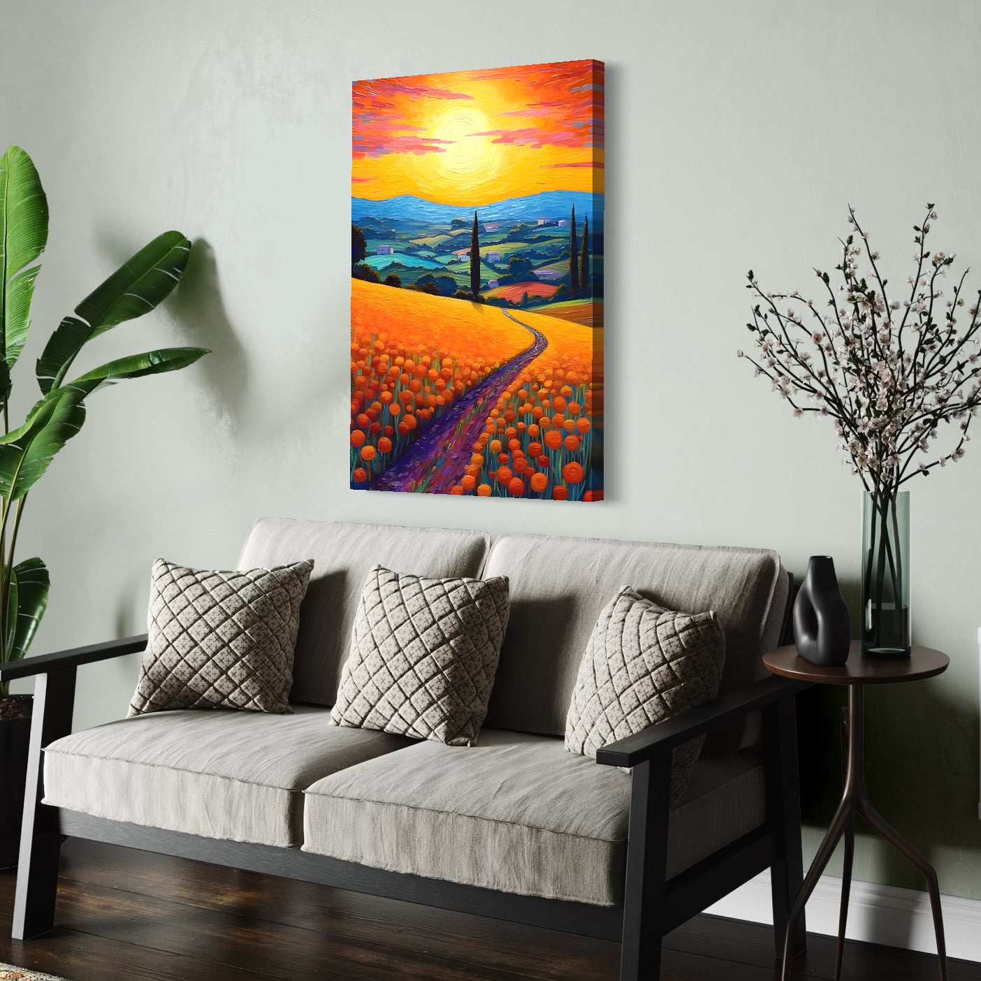 Tablou Canvas Premium LuxCanva® C1164, The Road Going Back Home ,  Culori, Feeling, Family, Home, Living Room, Relaxare, Culori Vibrante