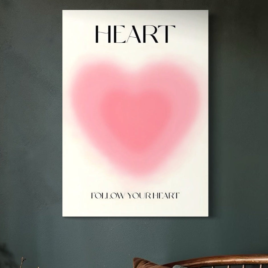 Tablou Canvas Premium LuxCanva® C1166, Express Your Feelings , Culori, Love, Heart, Motivational, Bedroom, Kids Room, Relaxare, Culori Vibrante