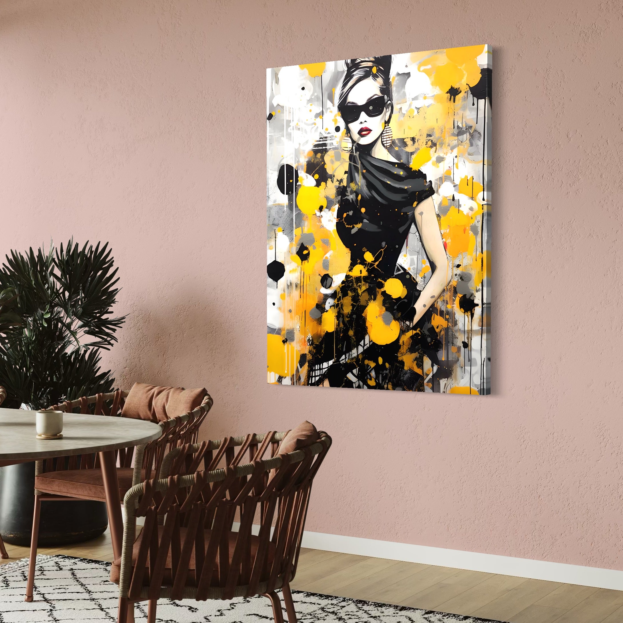 Tablou Canvas Premium LuxCanva® C1167, Queen Of Fashion , Culori, Lady, Style, Dress, Bar, Relaxare, Culori Vibrante