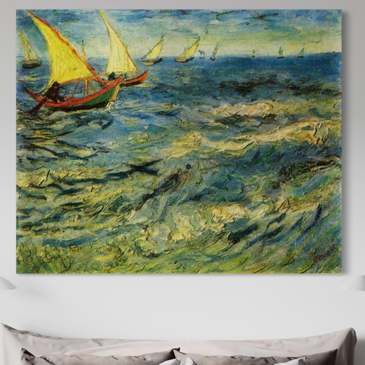 Tablou Canvas Premium LuxCanva® A1117, Marea , Vincent van Gogh, Arta, Pictura, Culori Vibrante