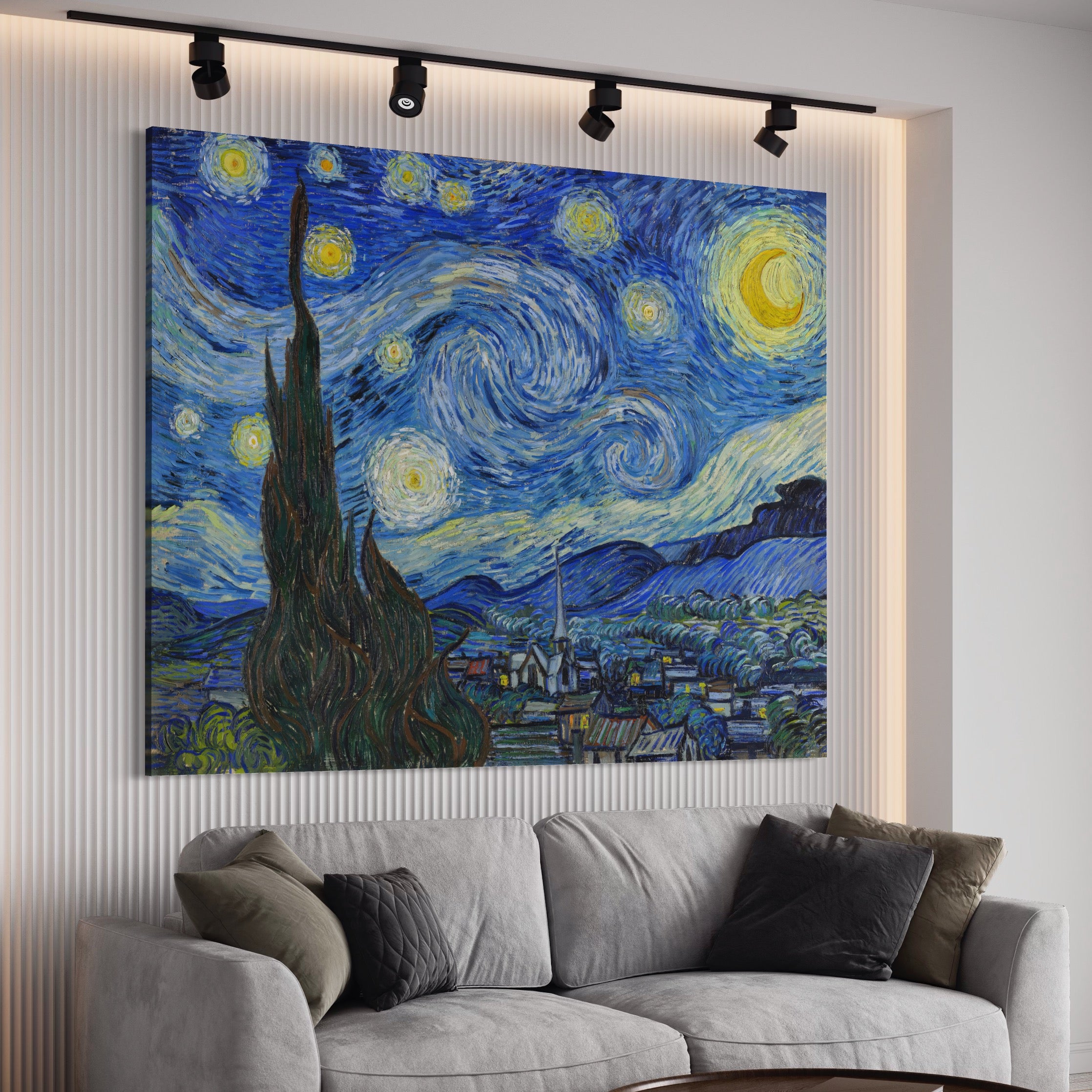 Tablou Canvas Premium LuxCanva® A1116, Noapte Instelata , Vincent van Gogh, Arta, Pictura, Culori Vibrante