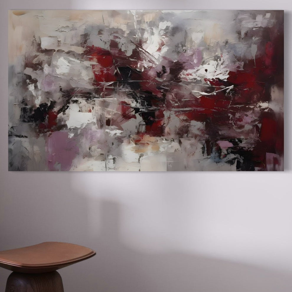 Tablou Canvas Premium LuxCanva® C1221, Pete De Culoare Tablou Abstract , Relaxare, Living Room, Culori Vibrante