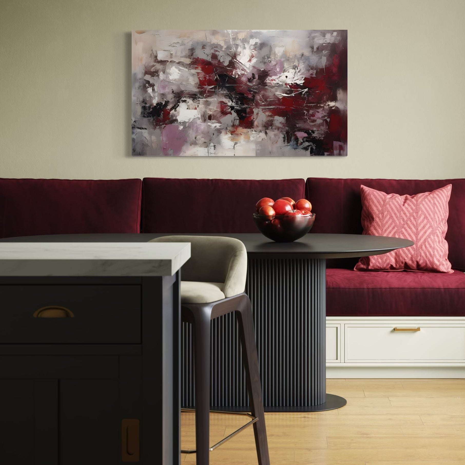 Tablou Canvas Premium LuxCanva® C1221, Pete De Culoare Tablou Abstract , Relaxare, Living Room, Culori Vibrante