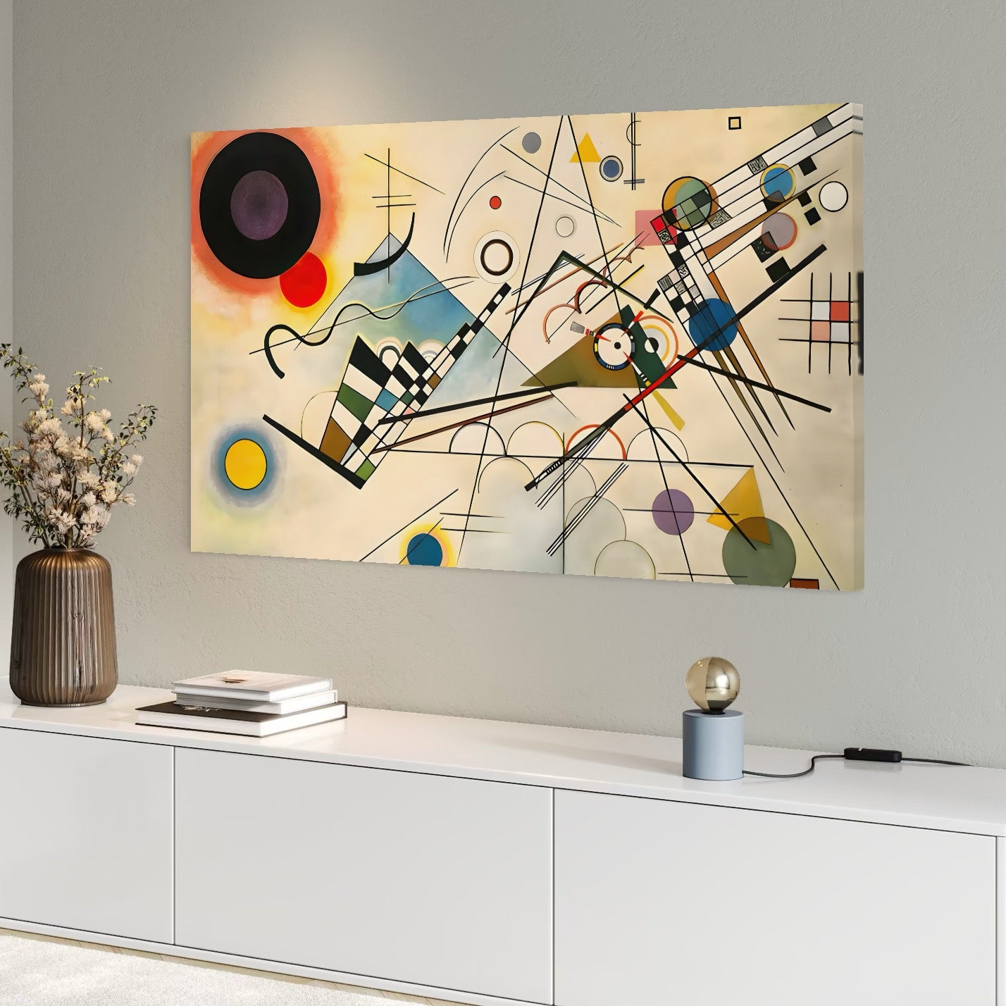 Tablou Canvas Premium LuxCanva® C1224, Abstract Paint , Relaxare, Living Room, Culori Vibrante