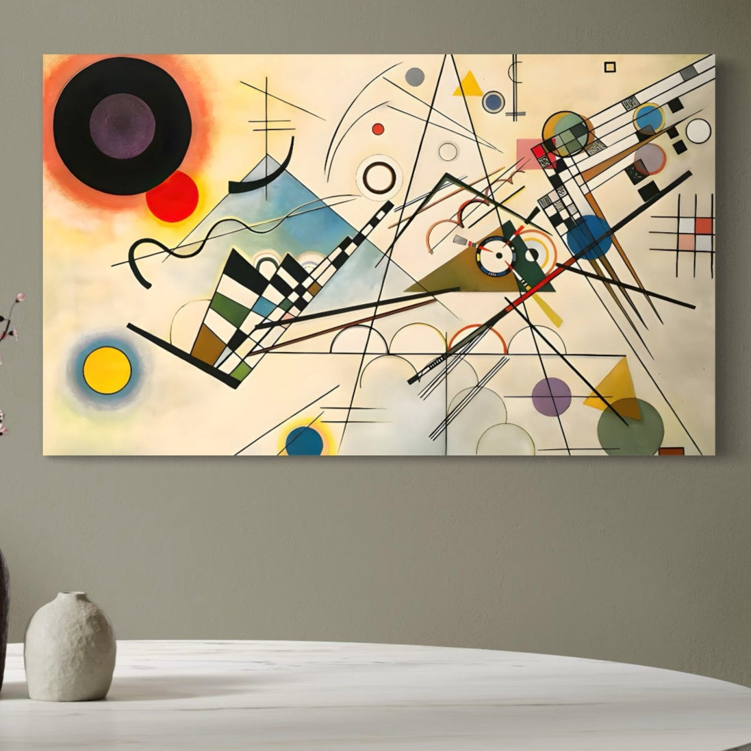 Tablou Canvas Premium LuxCanva® C1224, Abstract Paint , Relaxare, Living Room, Culori Vibrante