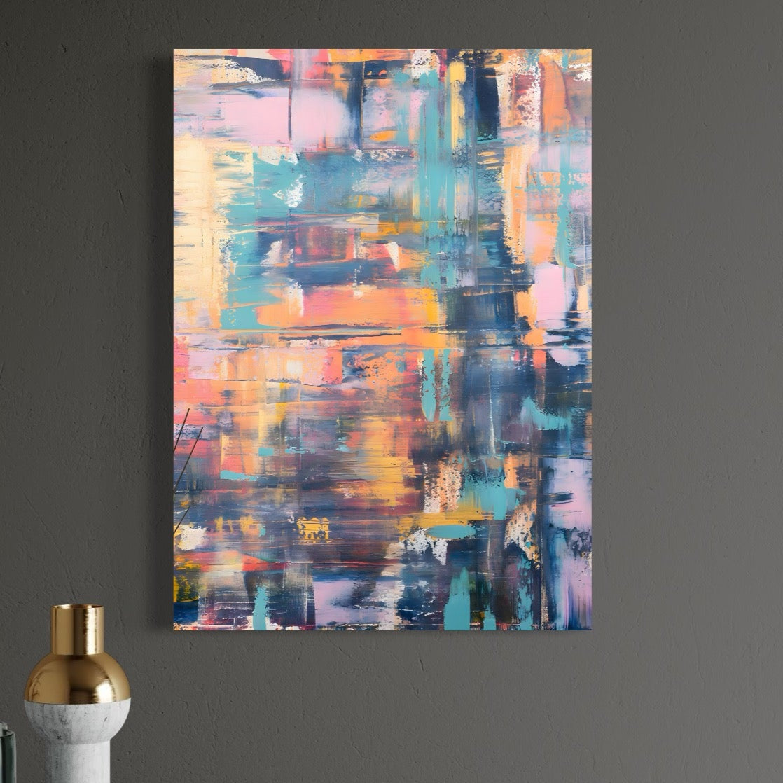 Tablou Canvas Premium LuxCanva® C1226, Abstract Colors Landscape ,  Relaxare, Living Room, Culori Vibrante