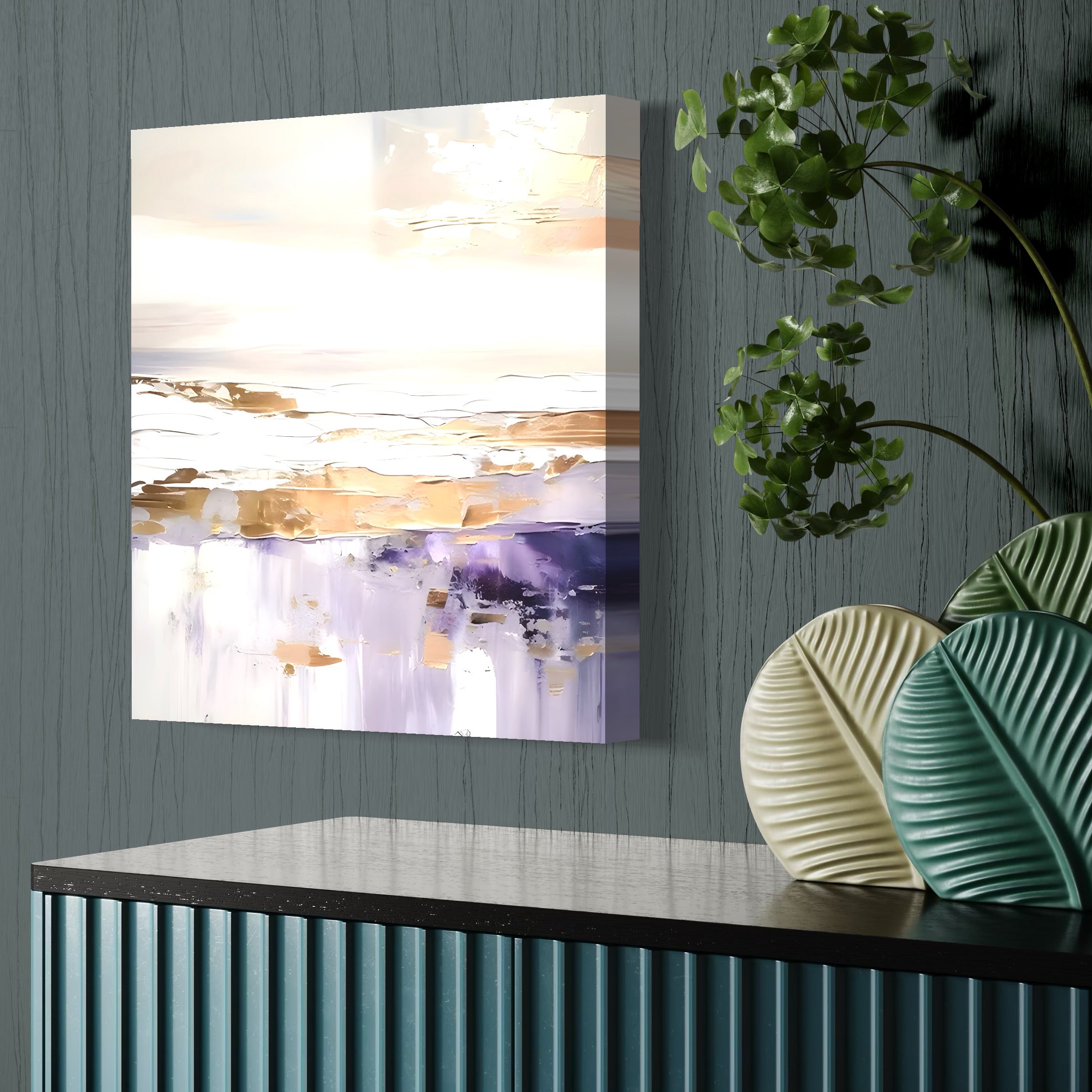 Tablou Canvas Premium LuxCanva® C1229, Abstract Waves Of The Sea , Culori, Decorativ, Living Room, Culori Vibrante