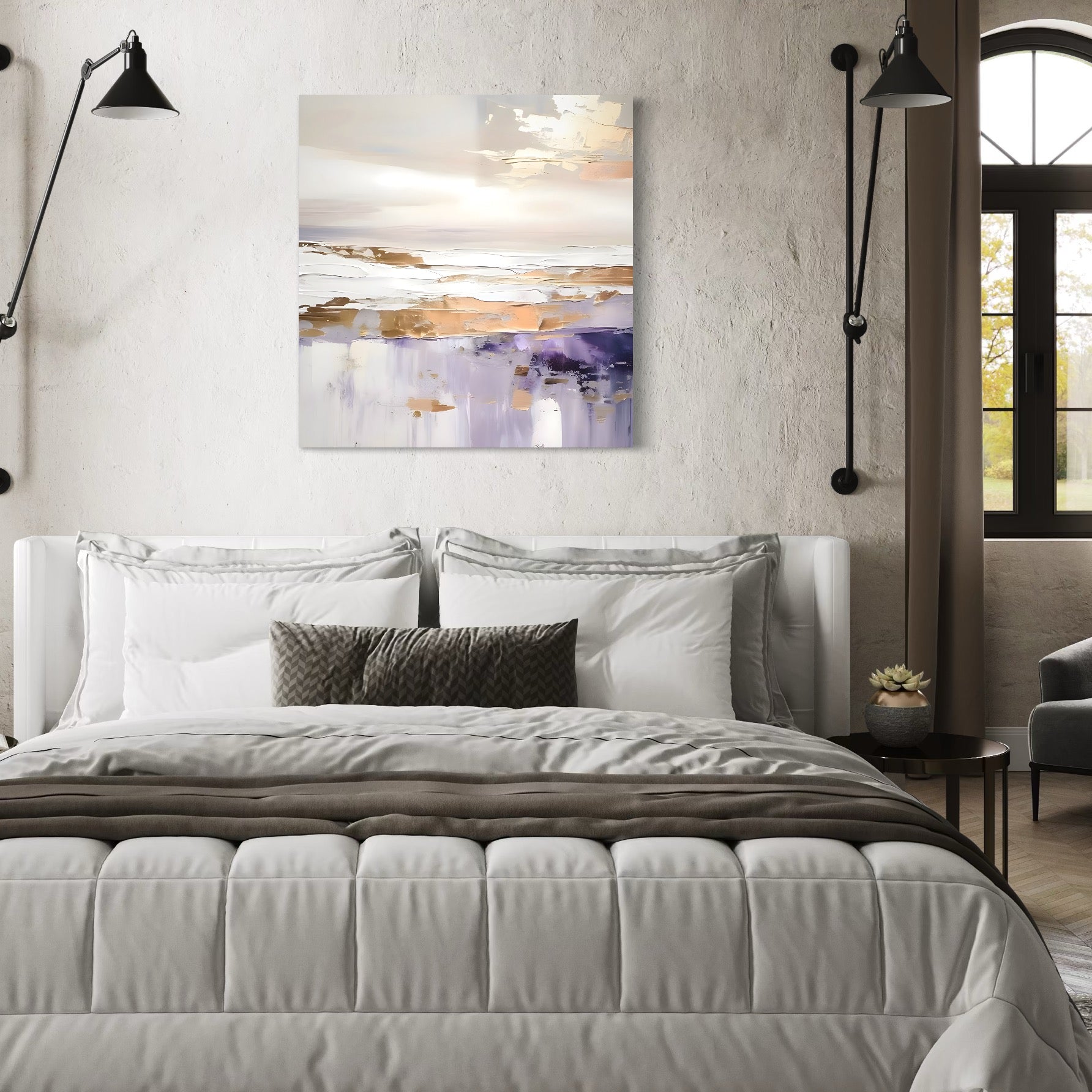 Tablou Canvas Premium LuxCanva® C1229, Abstract Waves Of The Sea , Culori, Decorativ, Living Room, Culori Vibrante