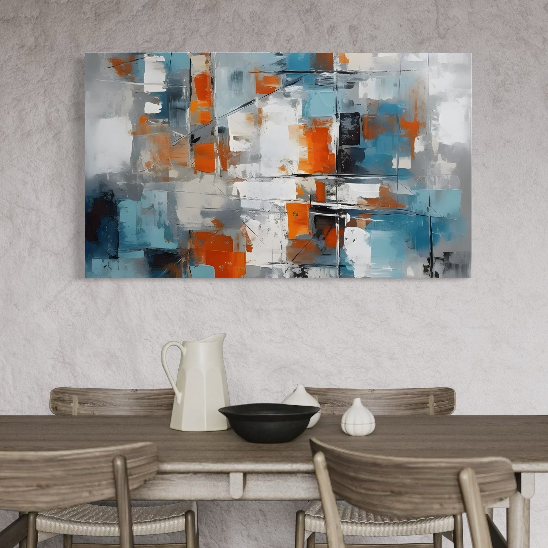 Tablou Canvas Premium LuxCanva® C1236, Abstract Bright Colours Painting , Relaxare, Living Room, Culori Vibrante