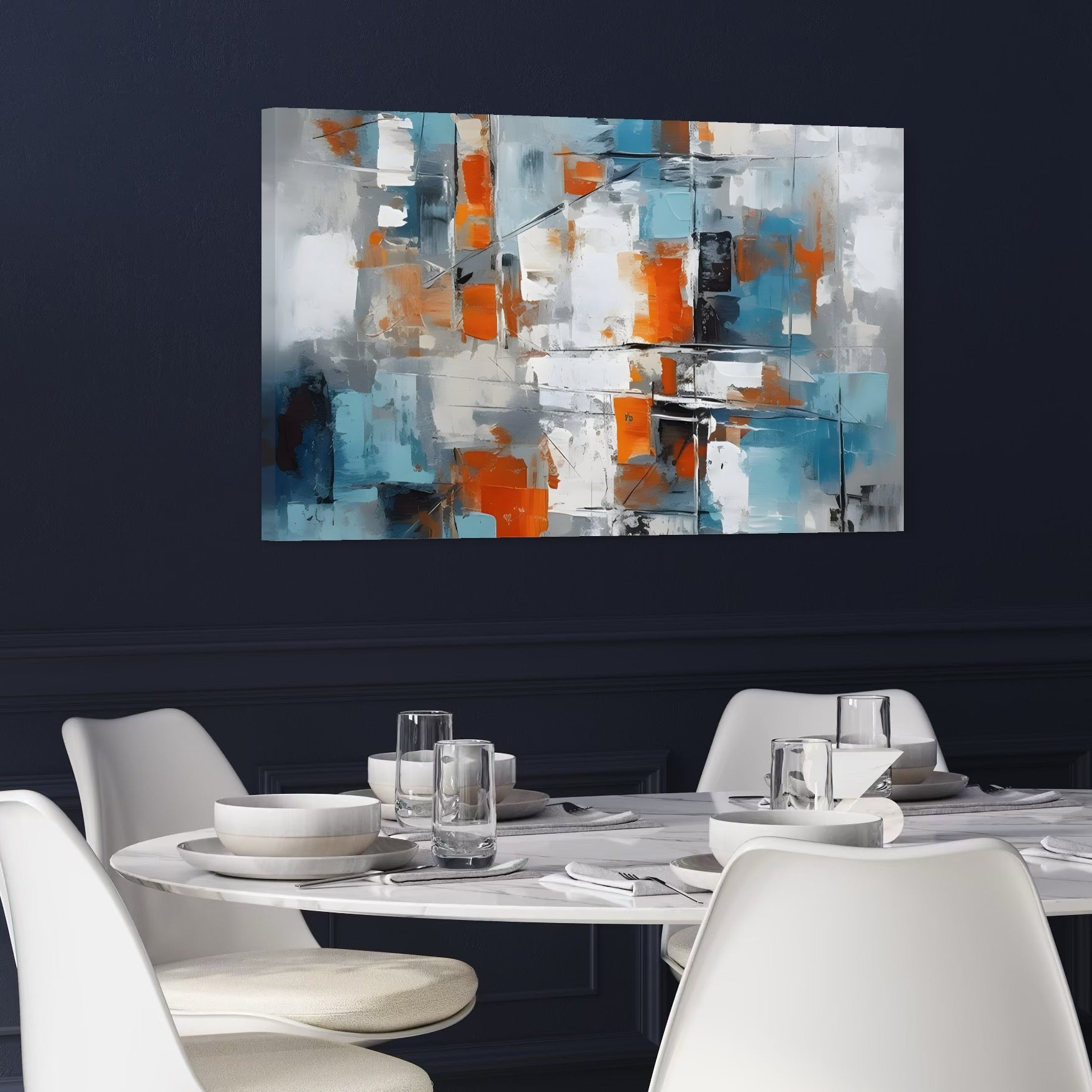 Tablou Canvas Premium LuxCanva® C1236, Abstract Bright Colours Painting , Relaxare, Living Room, Culori Vibrante