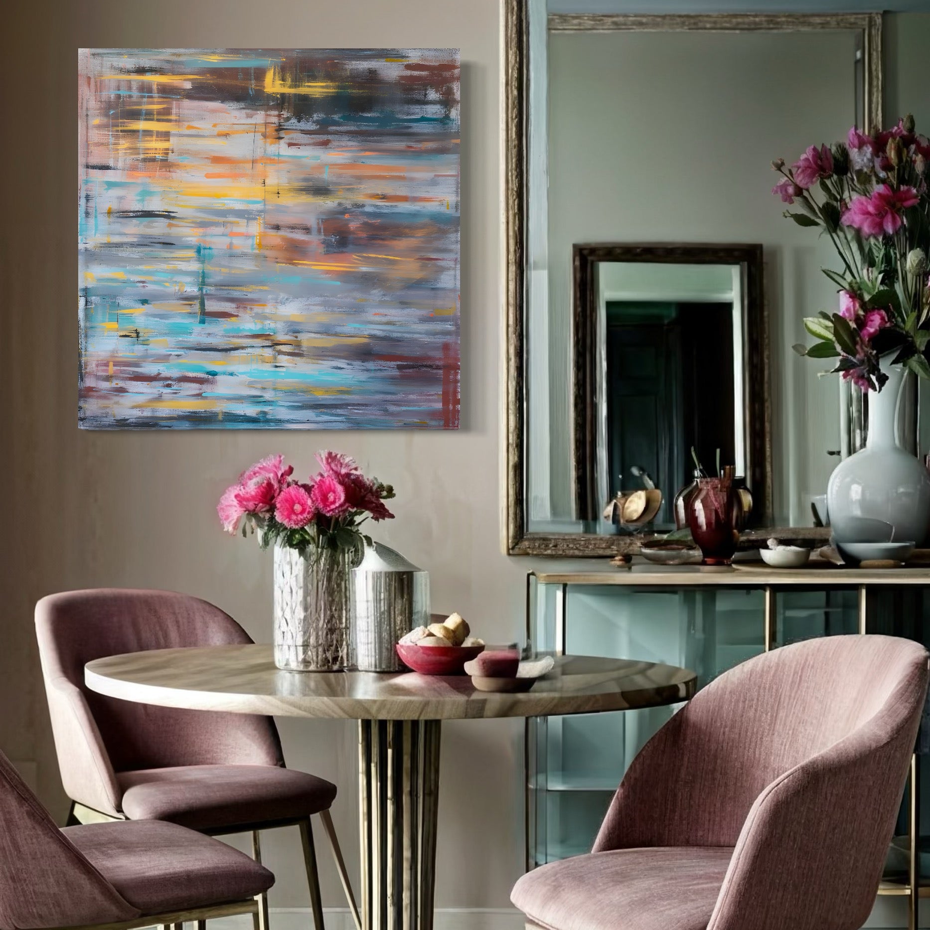 Tablou Canvas Premium LuxCanva® C1239, Luciul Apei , Relaxare, Living Room, Culori Vibrante