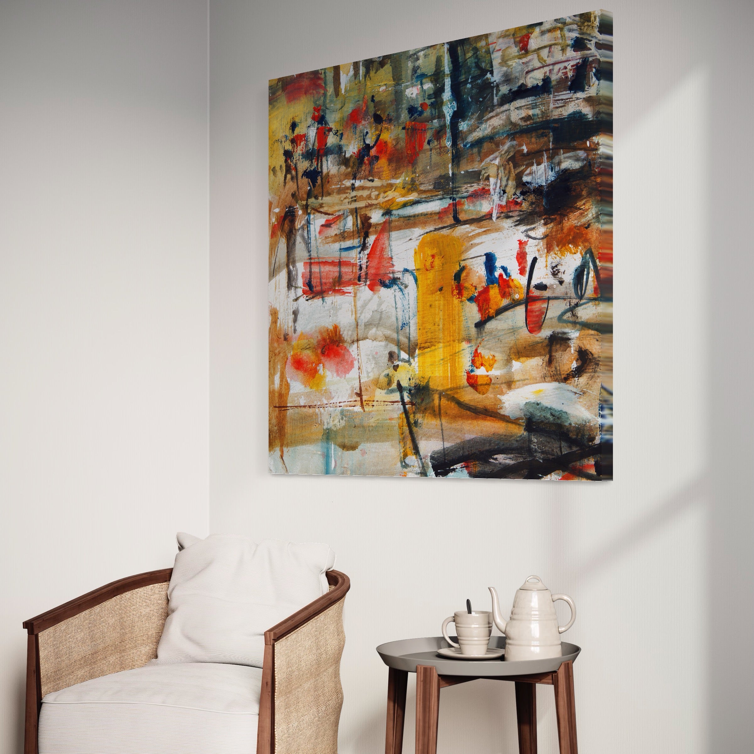 Tablou Canvas Premium LuxCanva® A1094, Dansul Culorilor , Arta Abstracta, Culoare, Pictura, Culori Vibrante