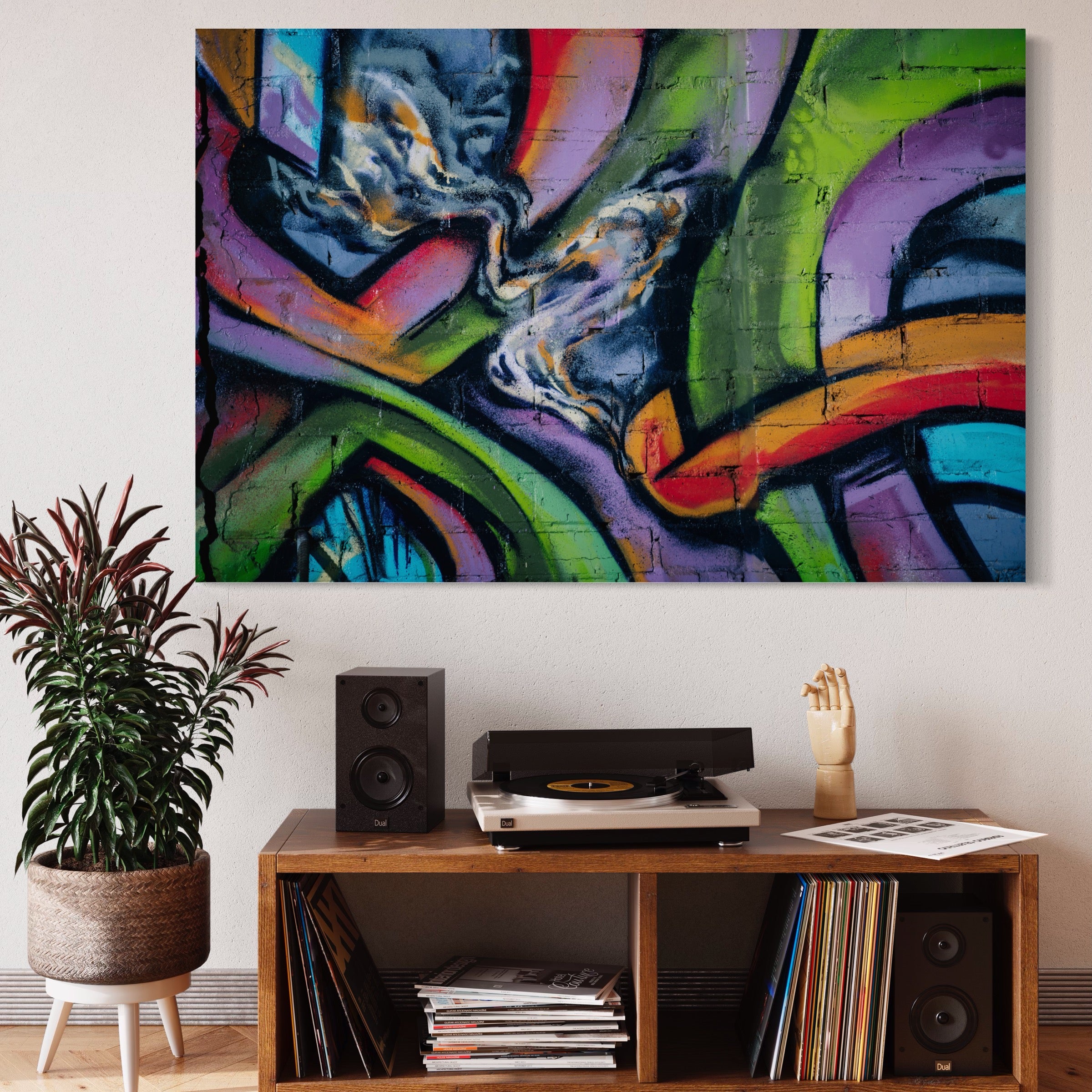 Tablou Canvas Premium LuxCanva® A1090, Graffiti , Abstract, Street Art, Multicolor, Culori Vibrante