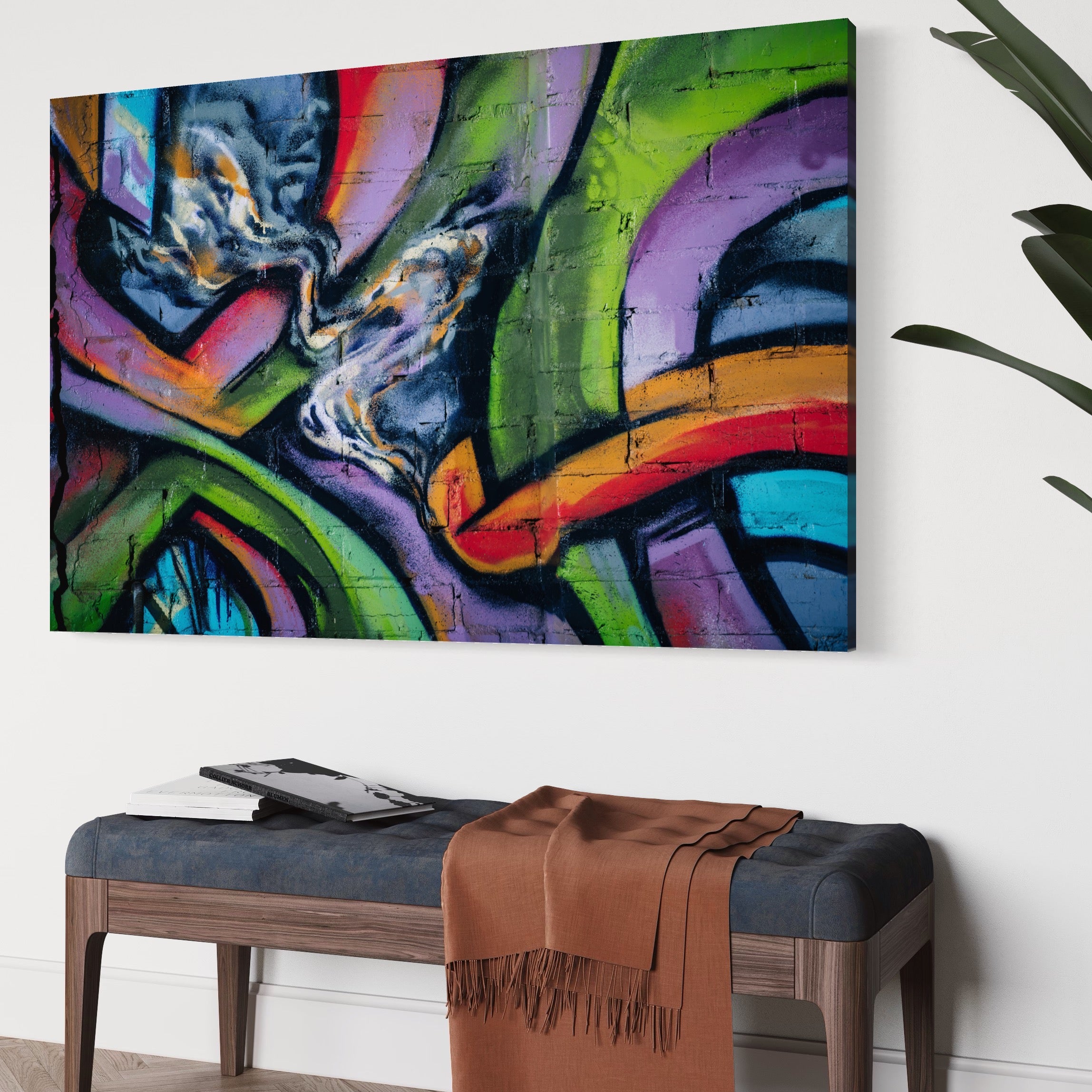 Tablou Canvas Premium LuxCanva® A1090, Graffiti , Abstract, Street Art, Multicolor, Culori Vibrante