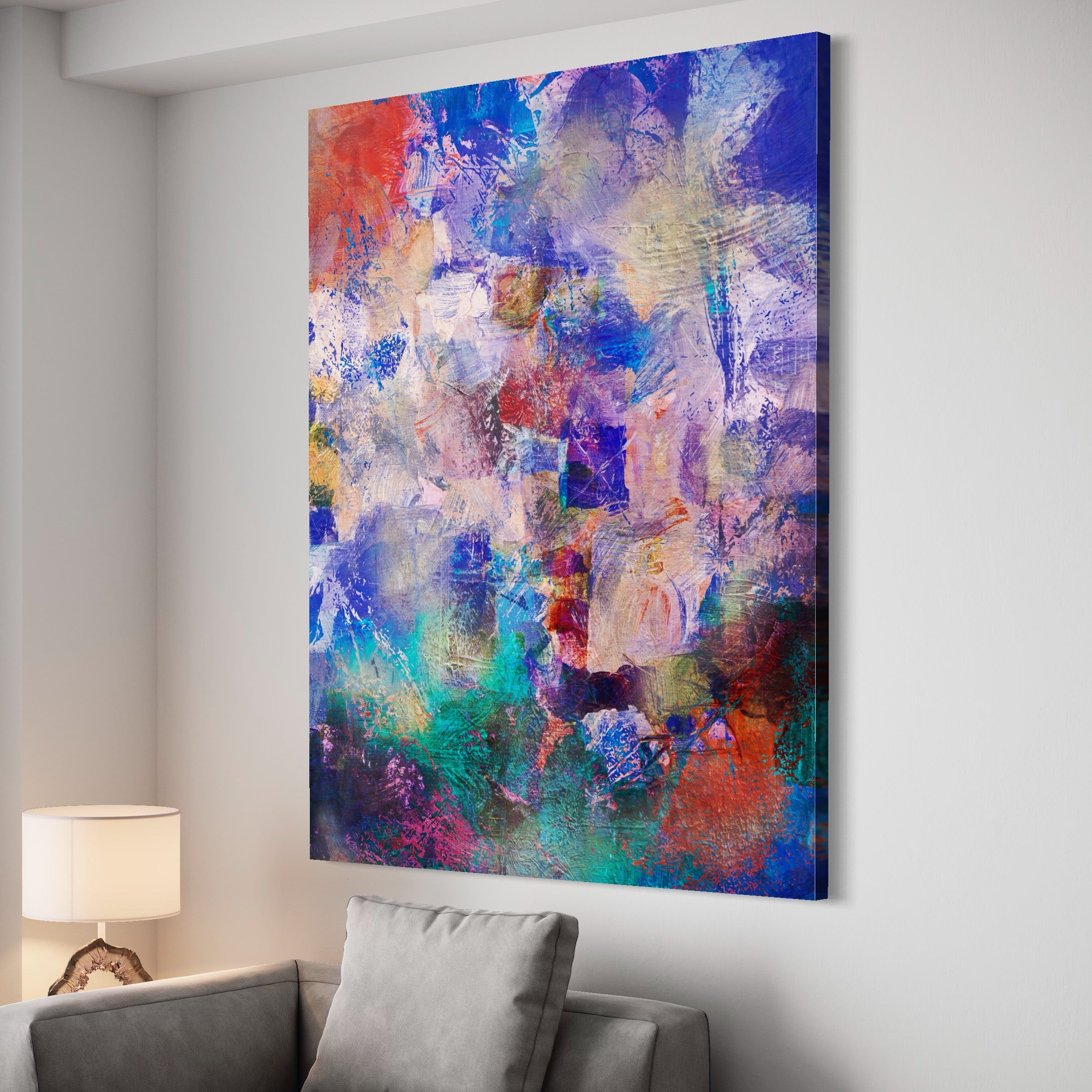 Tablou Canvas Premium LuxCanva® A1089, Multicolor , Abstract, Mixture Of Colors, Culori Vibrante