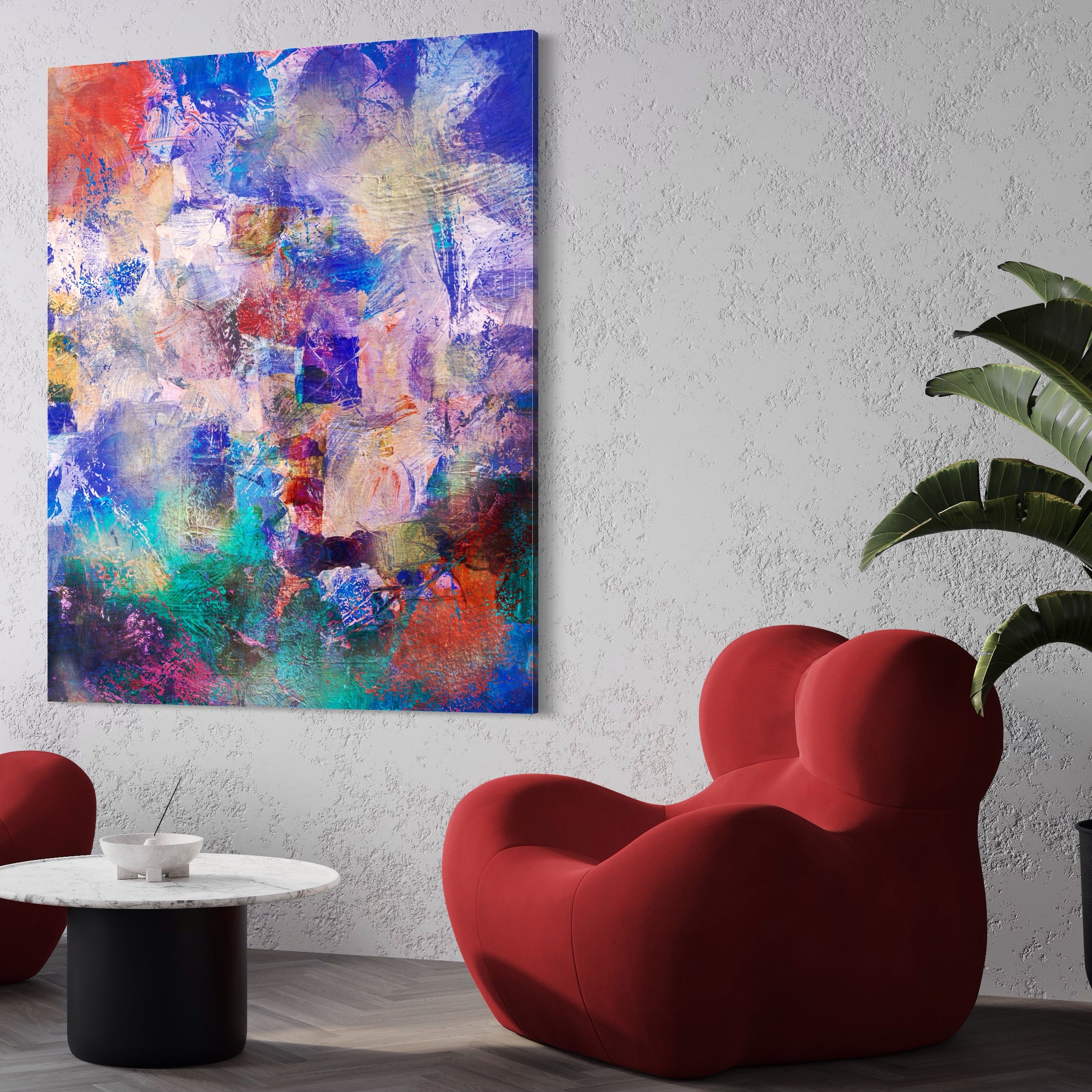 Tablou Canvas Premium LuxCanva® A1089, Multicolor , Abstract, Mixture Of Colors, Culori Vibrante