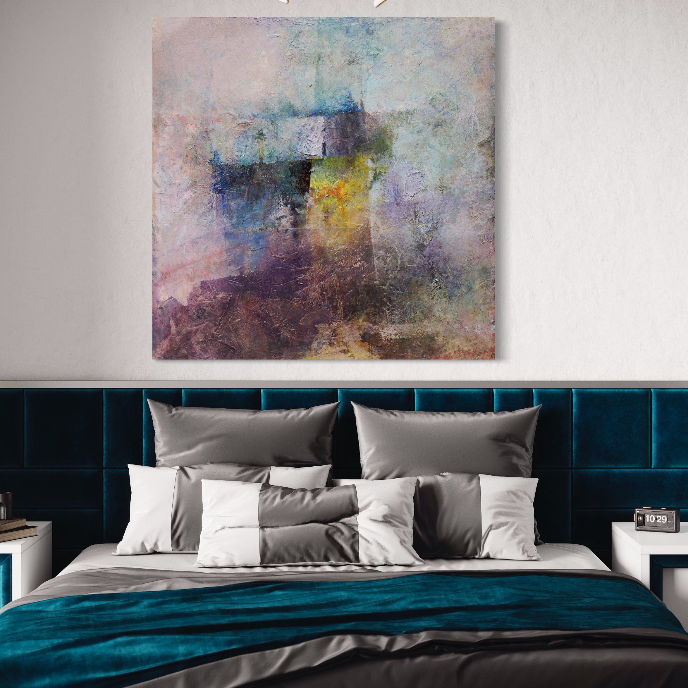 Tablou Canvas Premium LuxCanva® A1088, Colorful Purple , Abstract, Mov, Violet, Lavander, Multicolor, Culori Vibrante