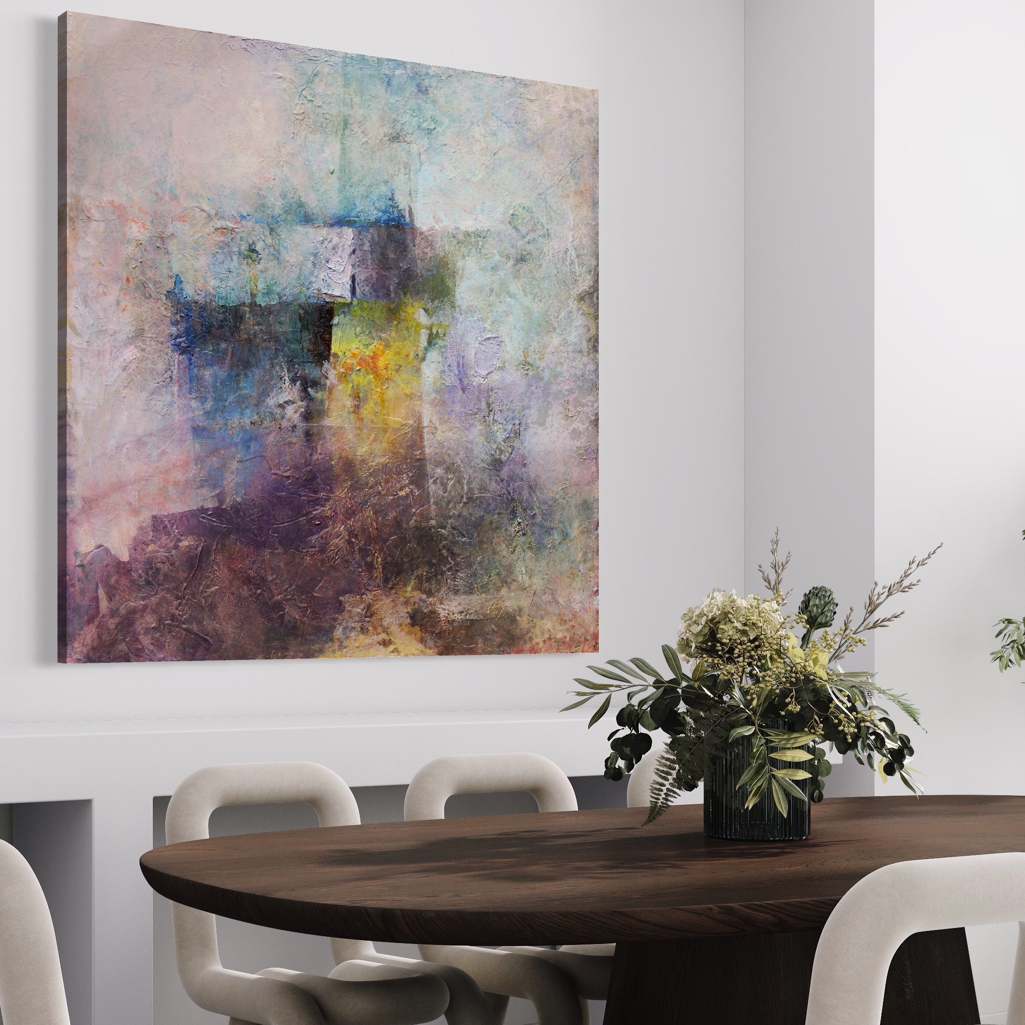 Tablou Canvas Premium LuxCanva® A1088, Colorful Purple , Abstract, Mov, Violet, Lavander, Multicolor, Culori Vibrante