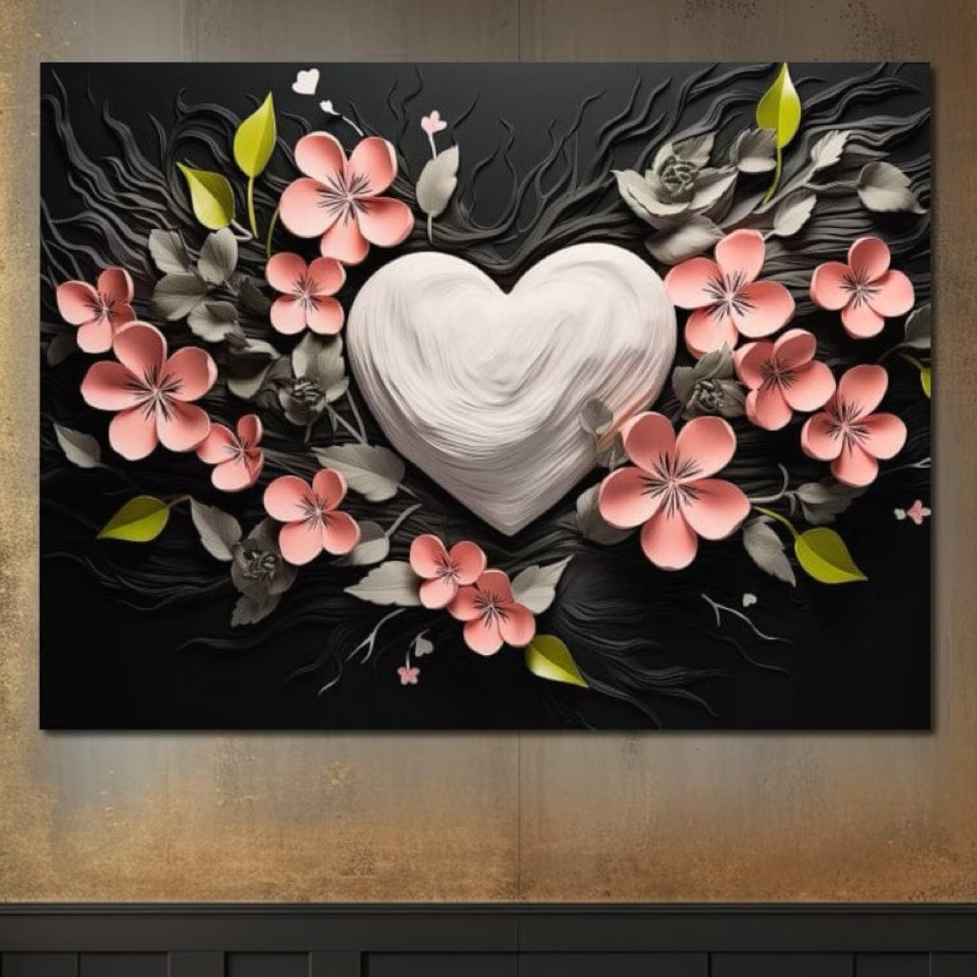 Tablou Canvas Premium LuxCanva® E1010, Ecouri Florale, Simbolism, Emotie, Frumusete, Petale, Flori, Living Room, Culori vibrante